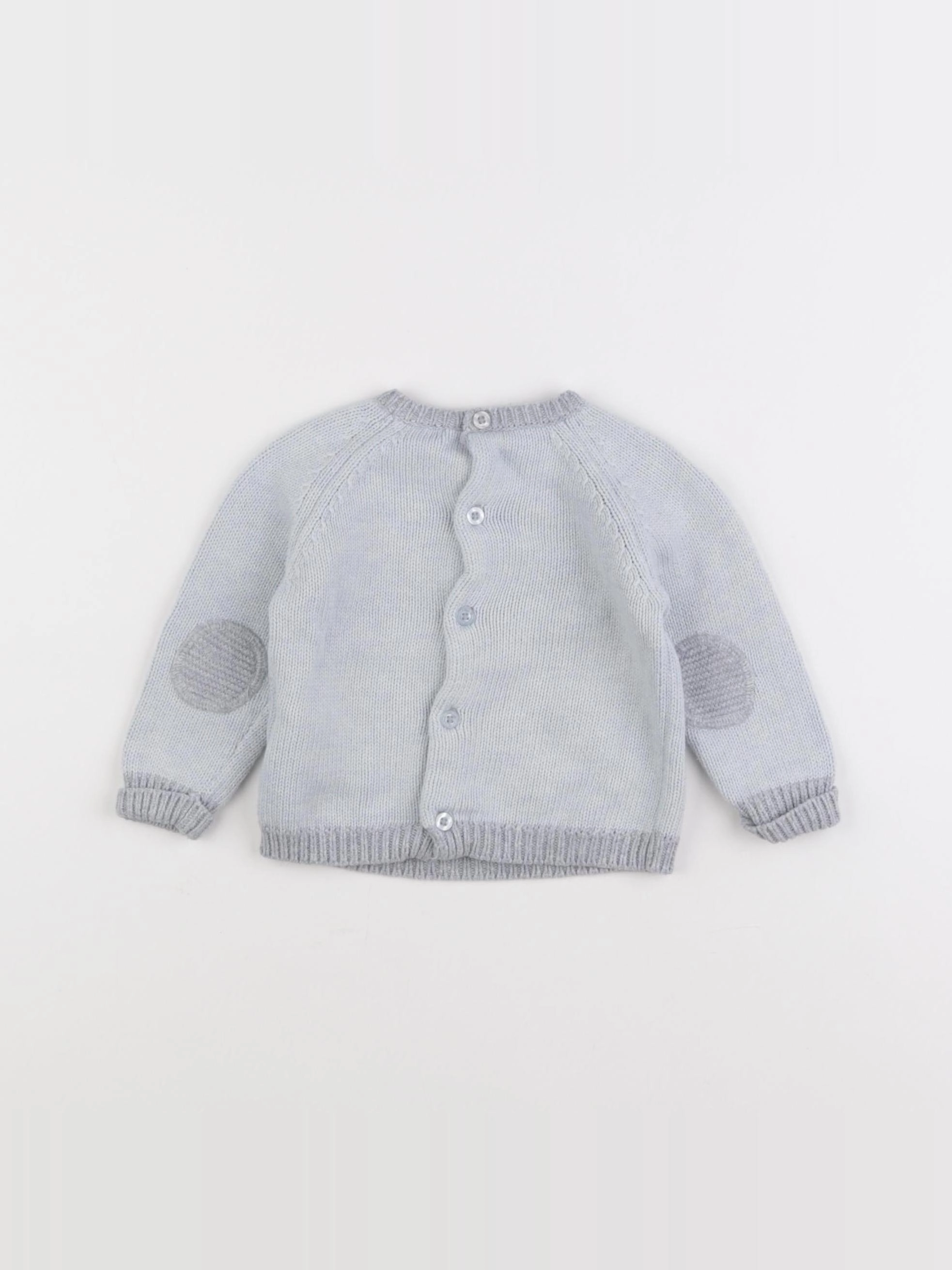Vertbaudet - pull bleu - 6 mois