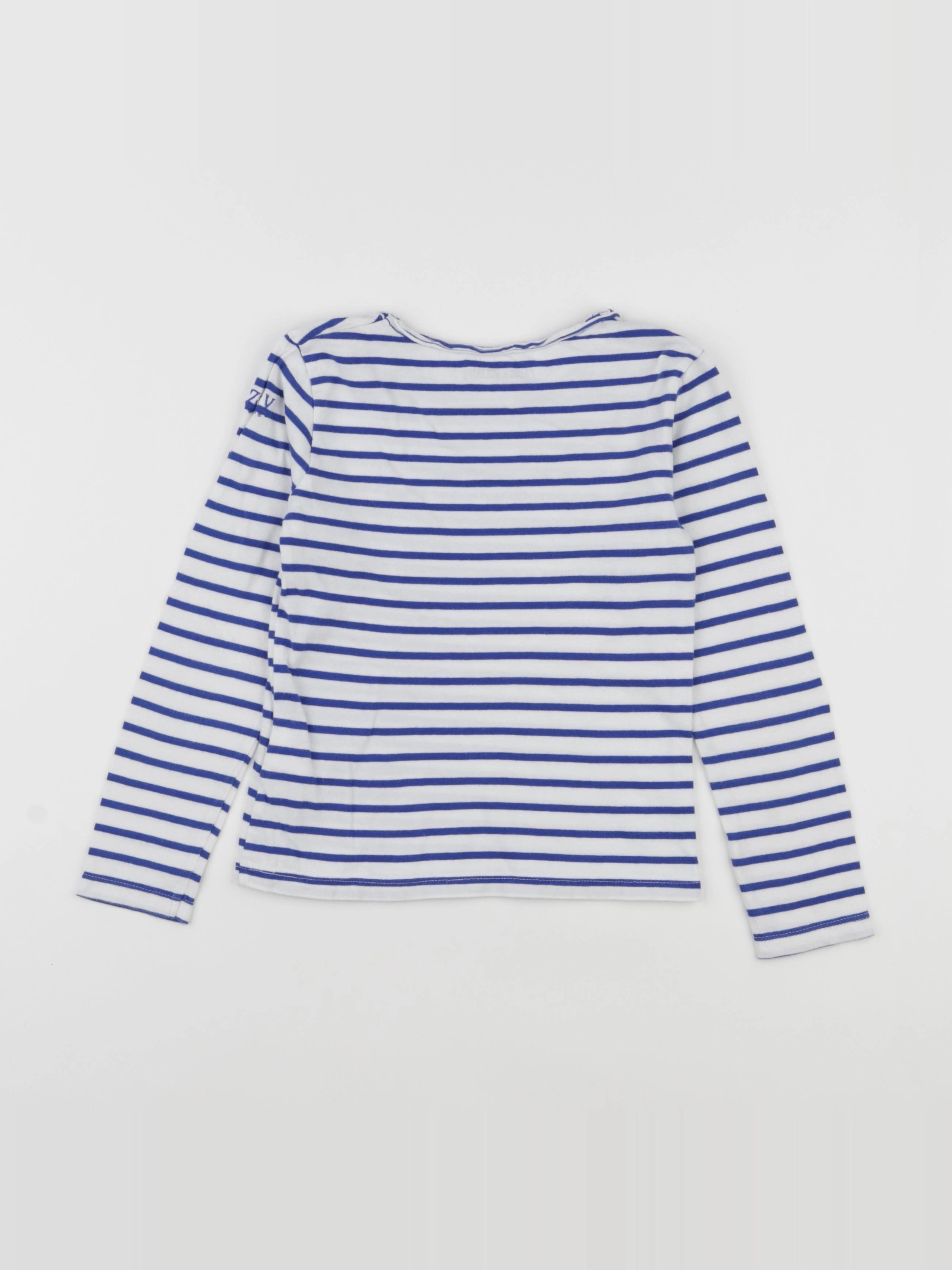 Zadig & Voltaire - tee-shirt blanc, bleu - 6 ans