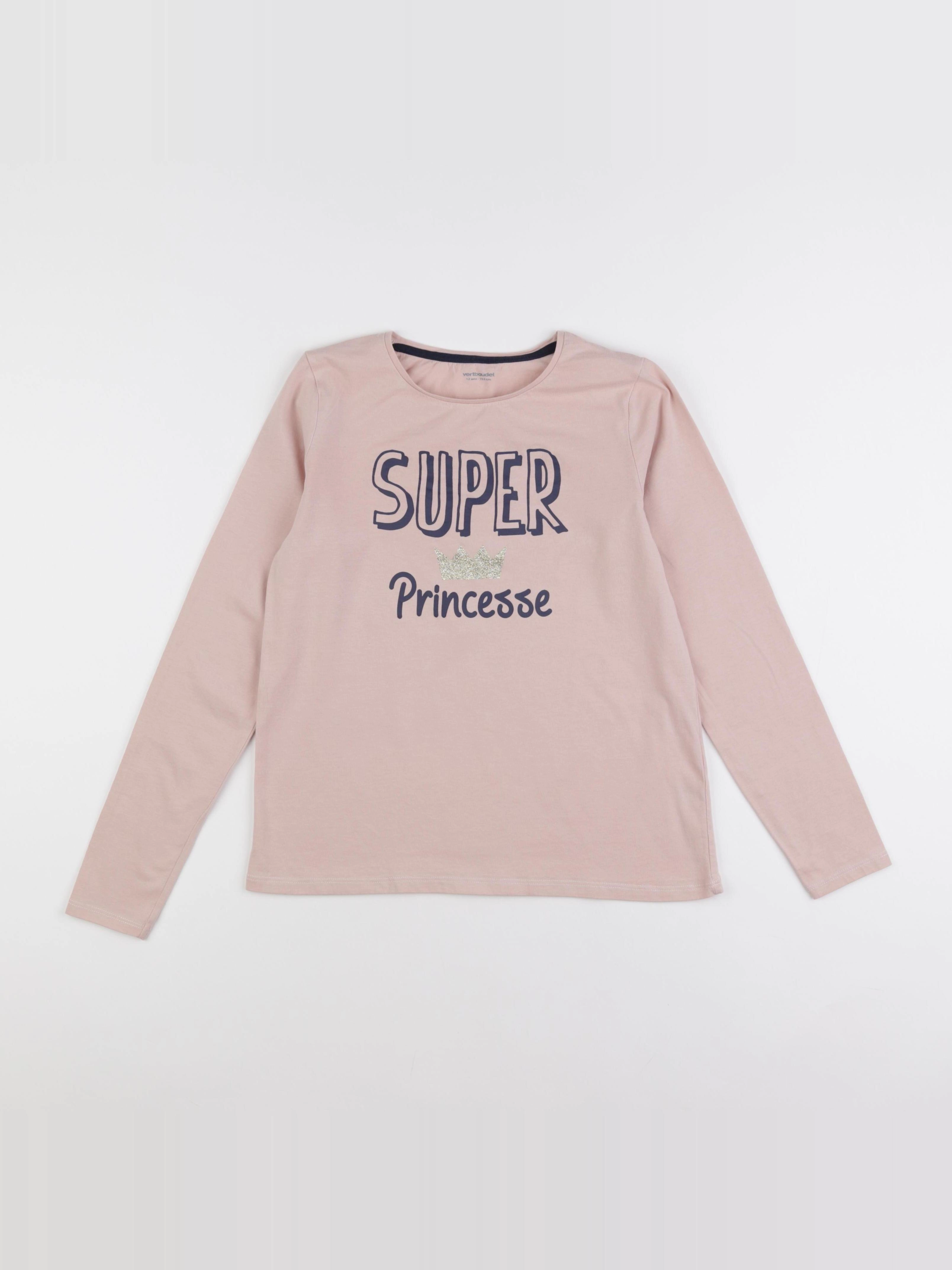 Vertbaudet - tee-shirt rose - 12 ans