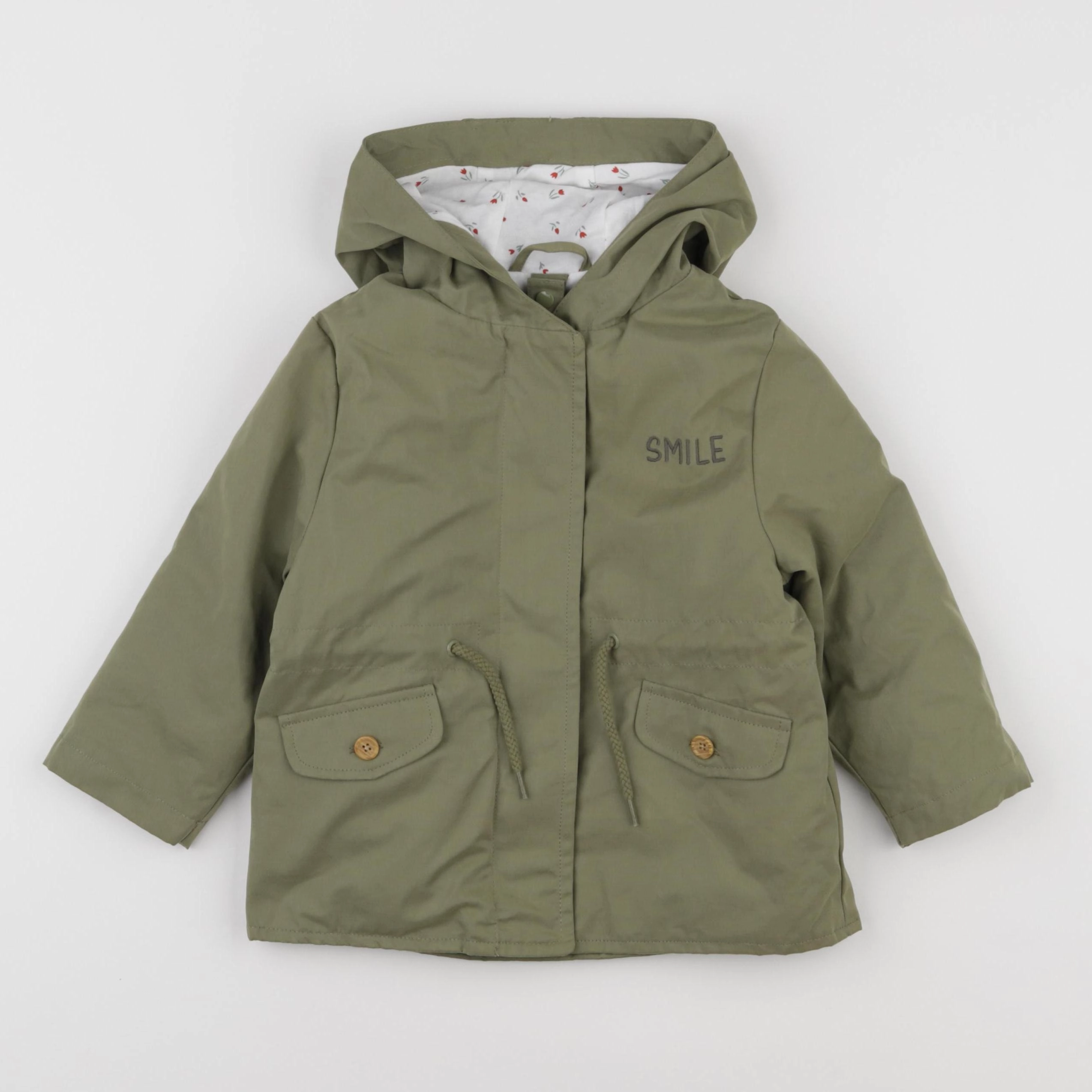 Vertbaudet - parka vert - 2 ans
