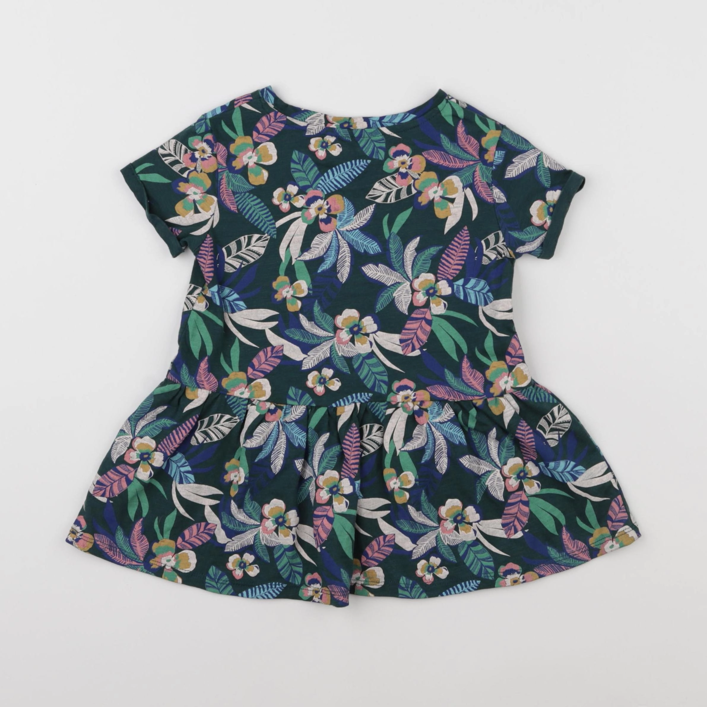 Vertbaudet - robe vert - 2 ans