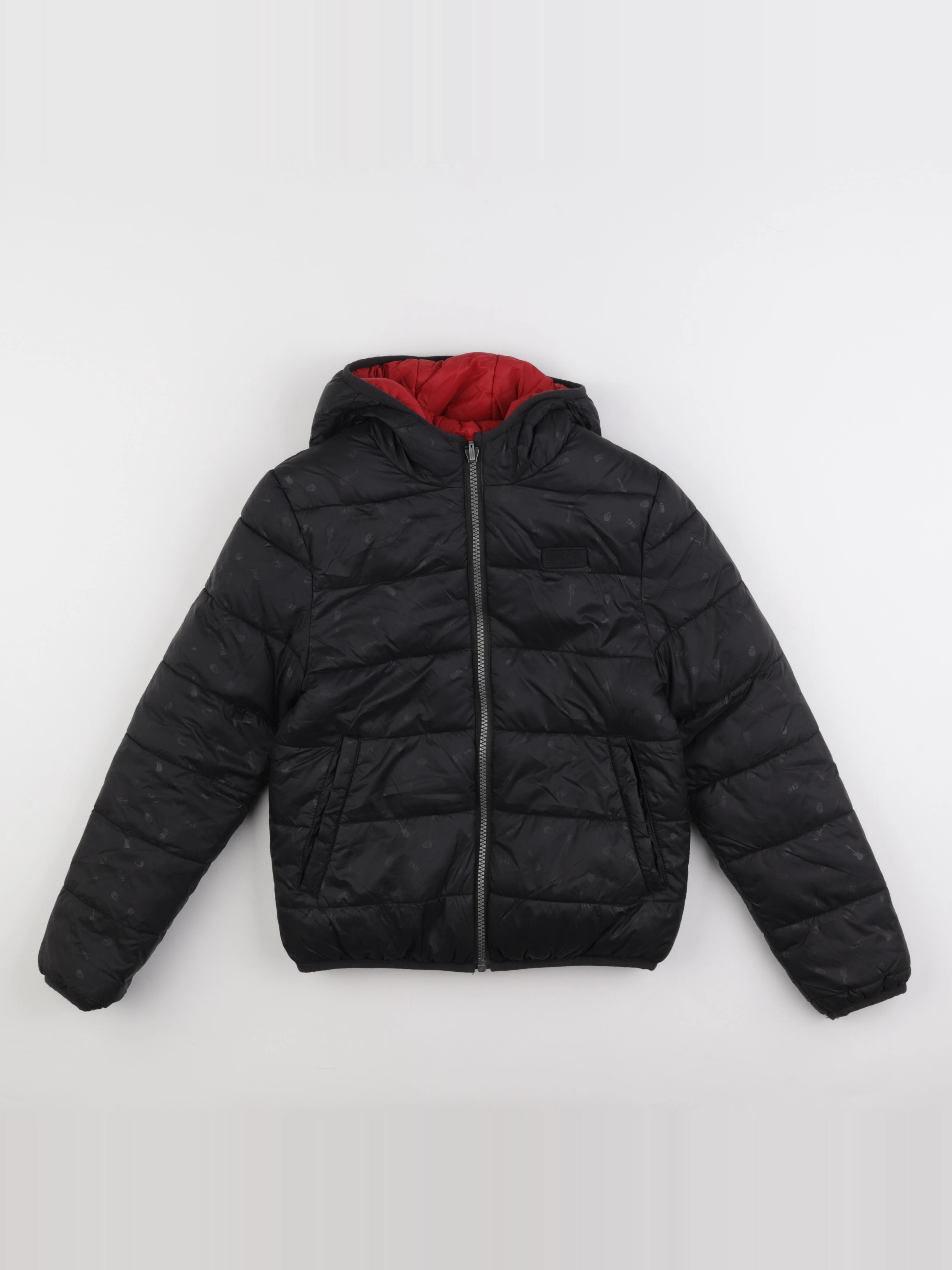 IKKS - doudoune réversible noir, rouge - 10 ans