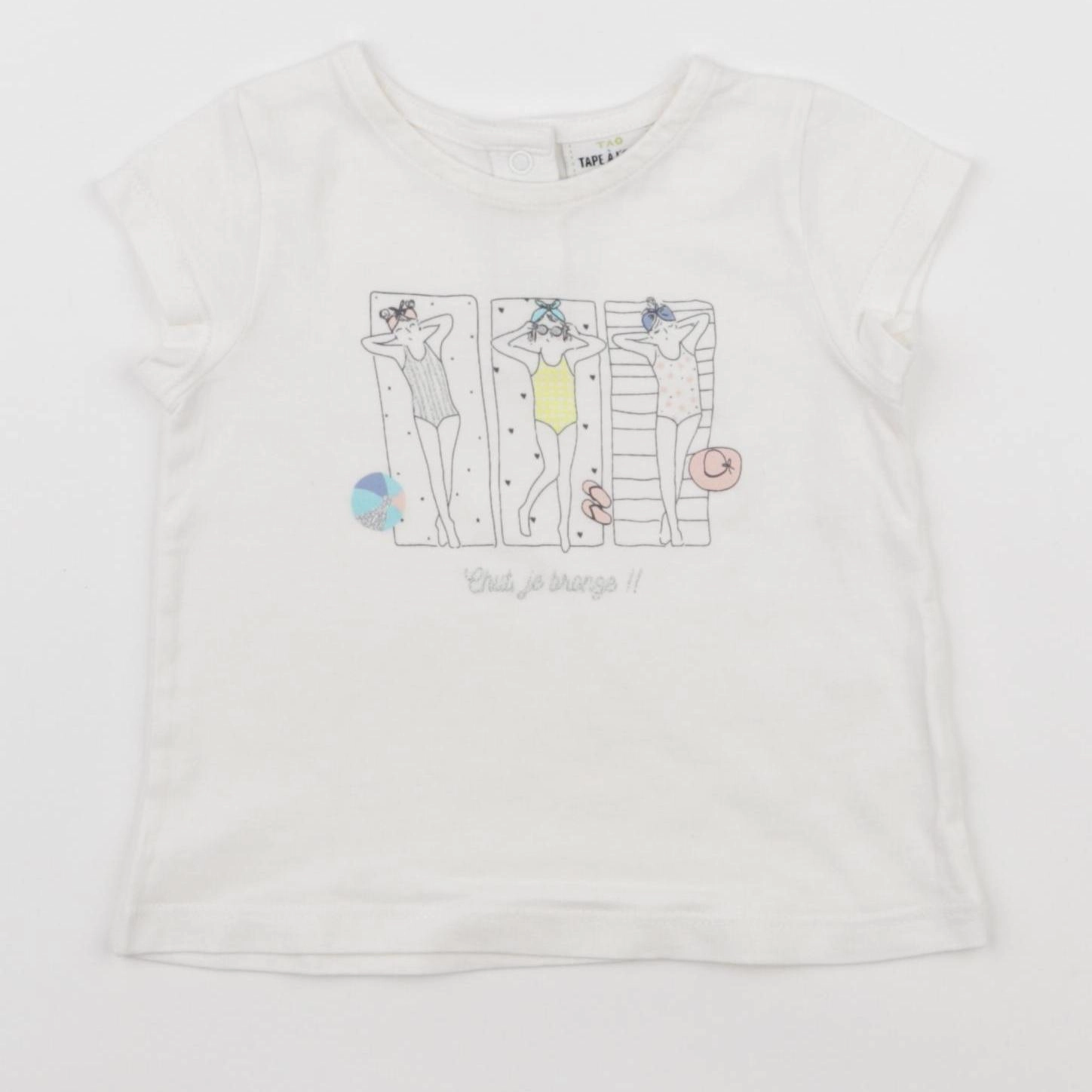 Tape à l'oeil - tee-shirt blanc - 9 mois