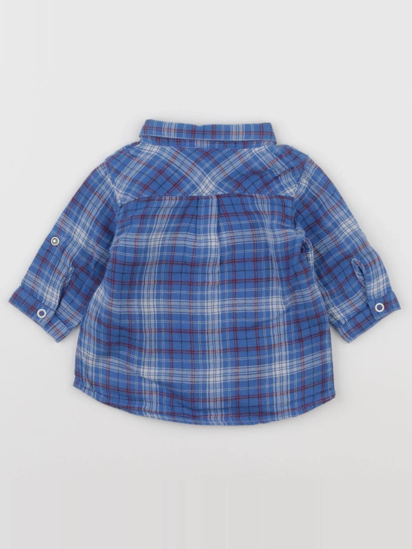 Petit Bateau - chemise bleu - 3 mois