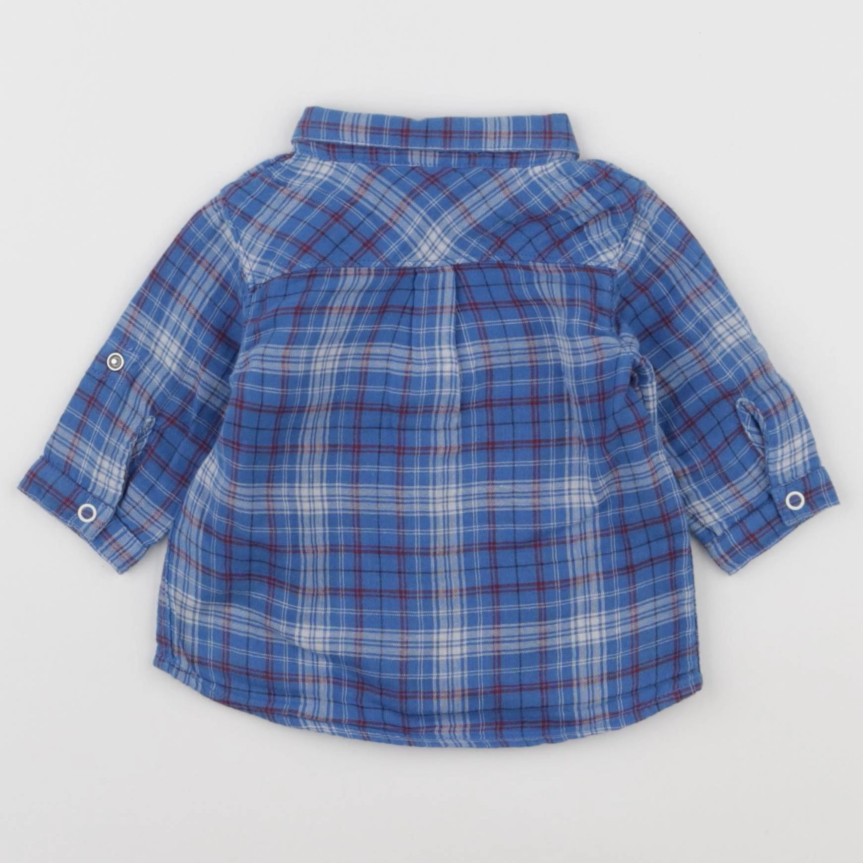 Petit Bateau - chemise bleu - 3 mois