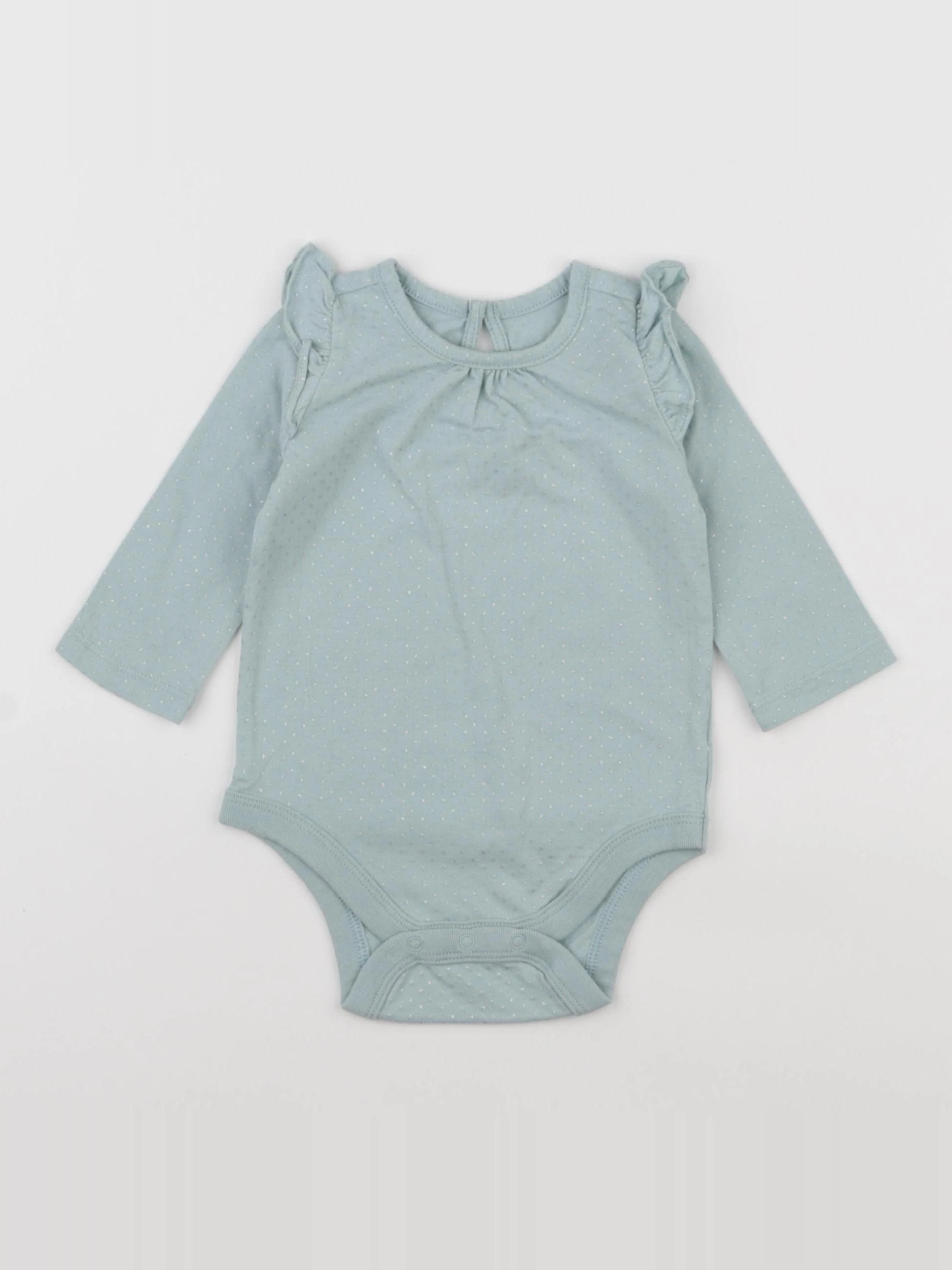 GAP - body bleu, argent - 3/6 mois