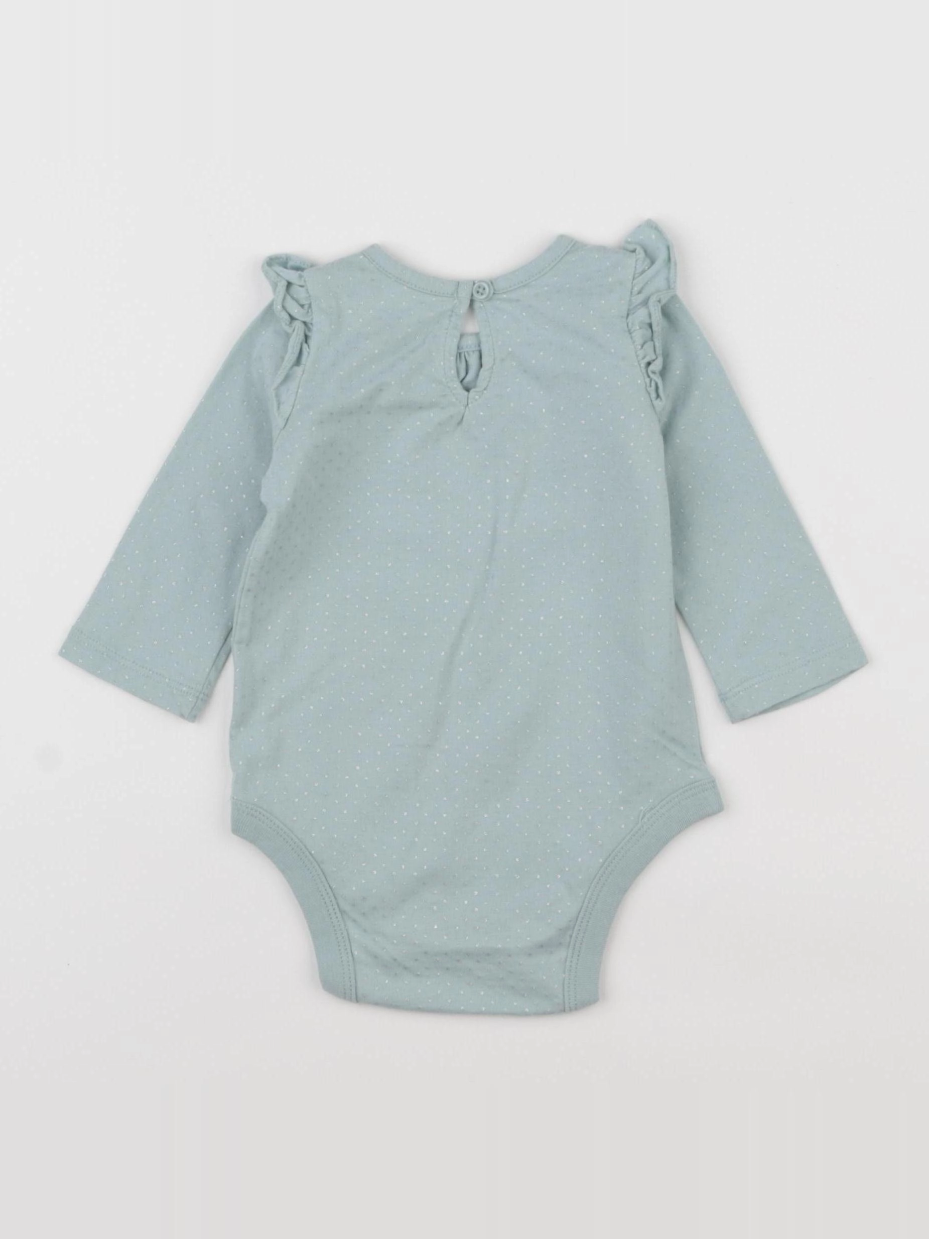 GAP - body bleu, argent - 3/6 mois