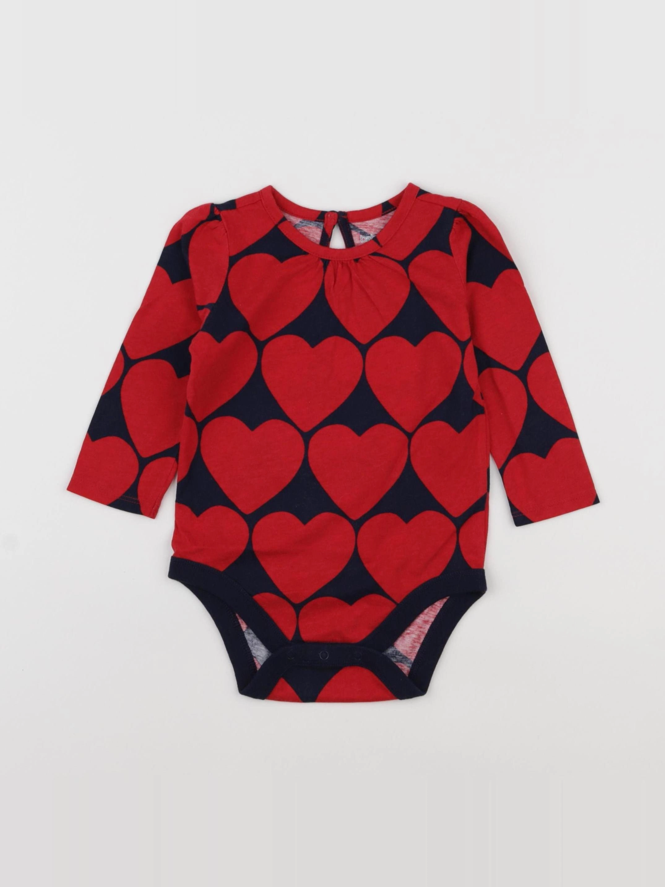 GAP - body rouge - 6/12 mois