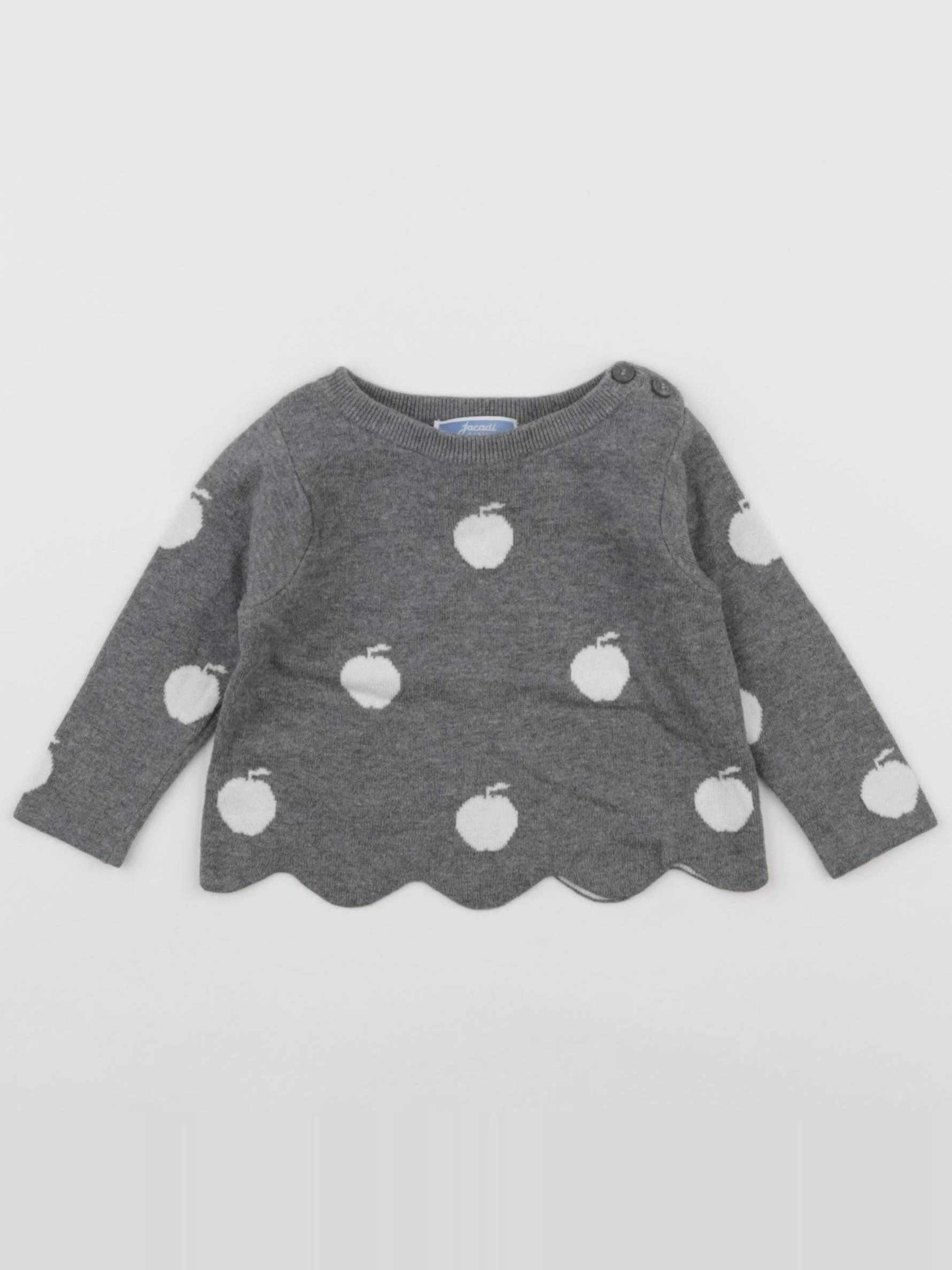 Jacadi - pull gris - 6 mois