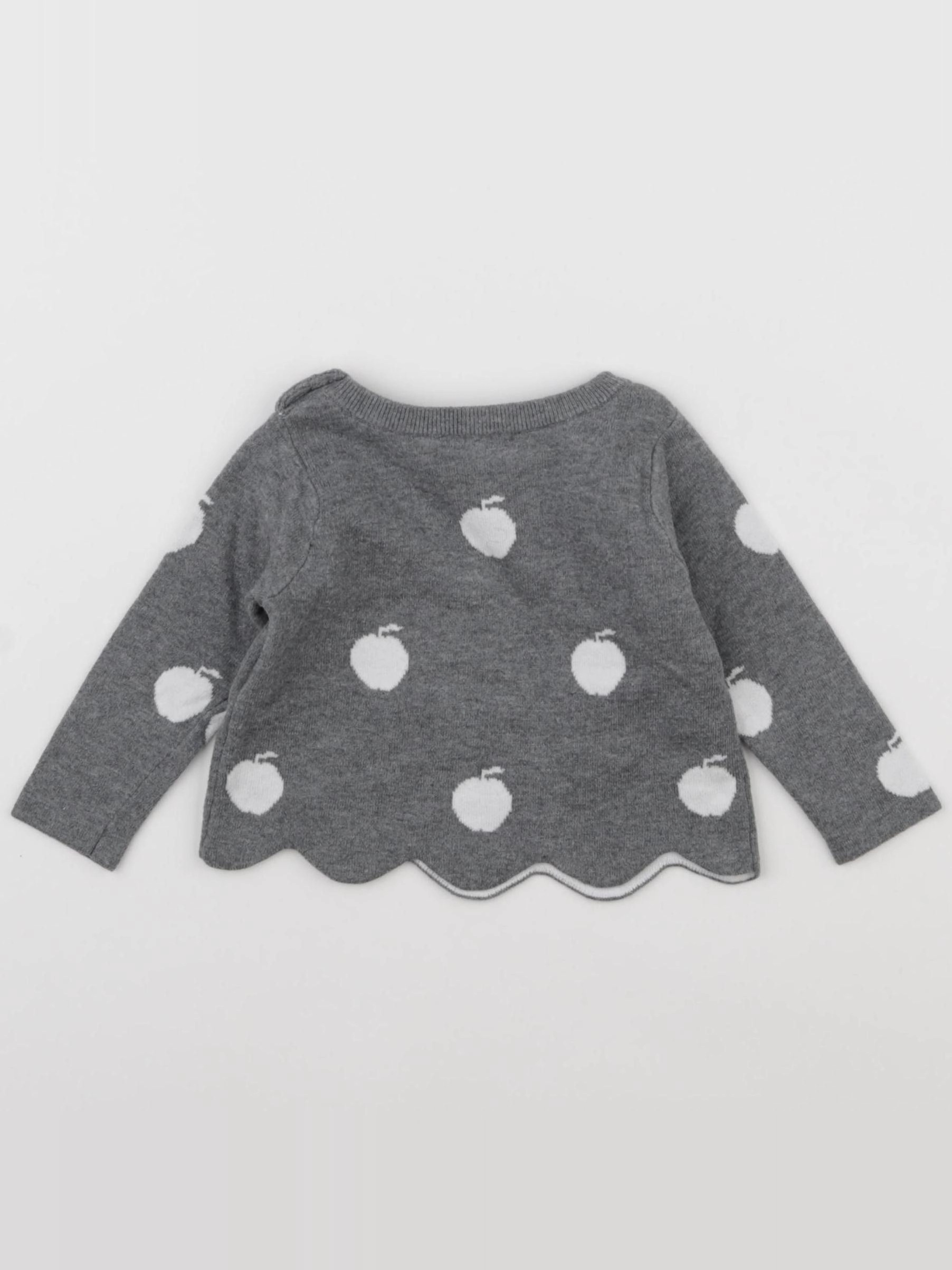 Jacadi - pull gris - 6 mois