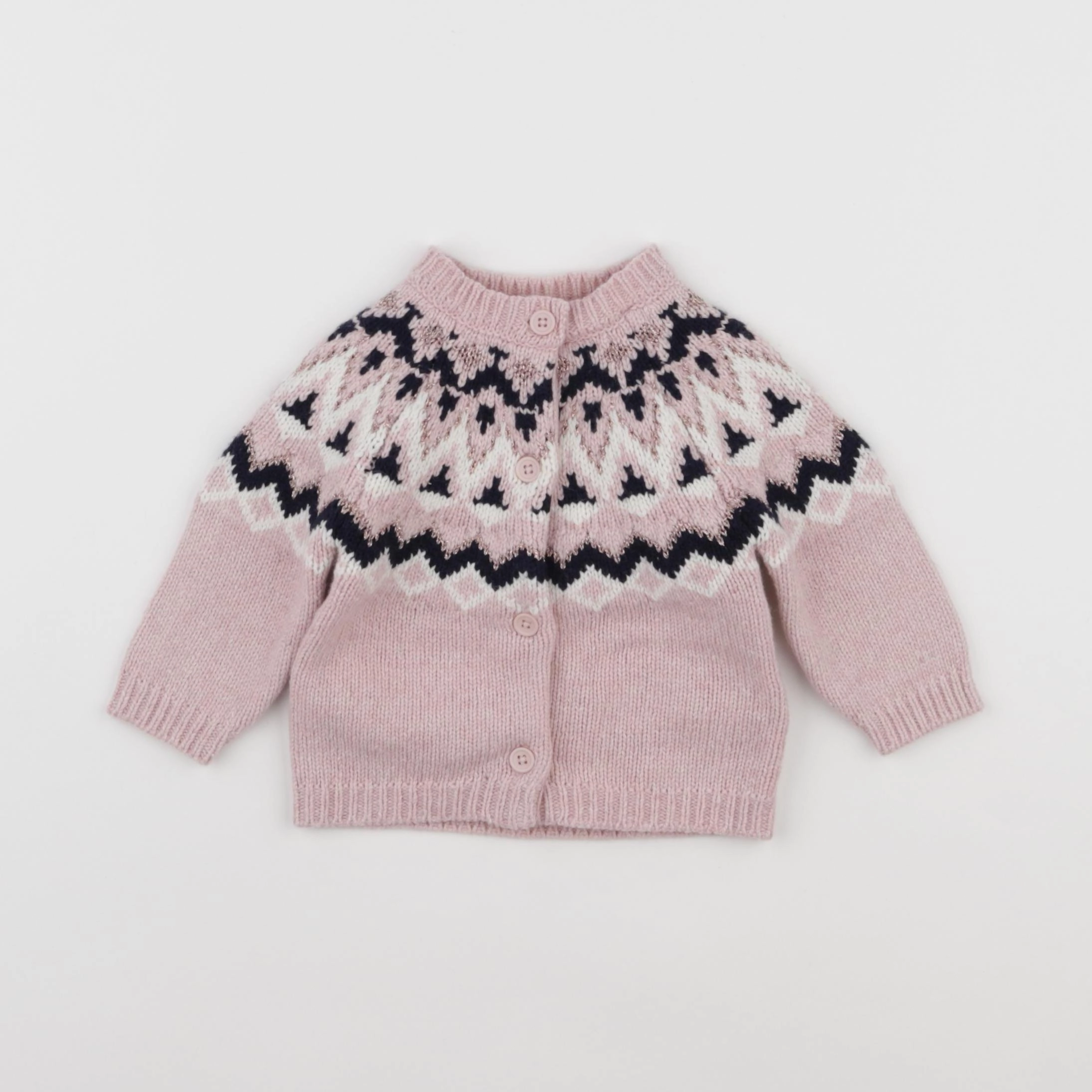 Cyrillus - gilet rose - 6 mois