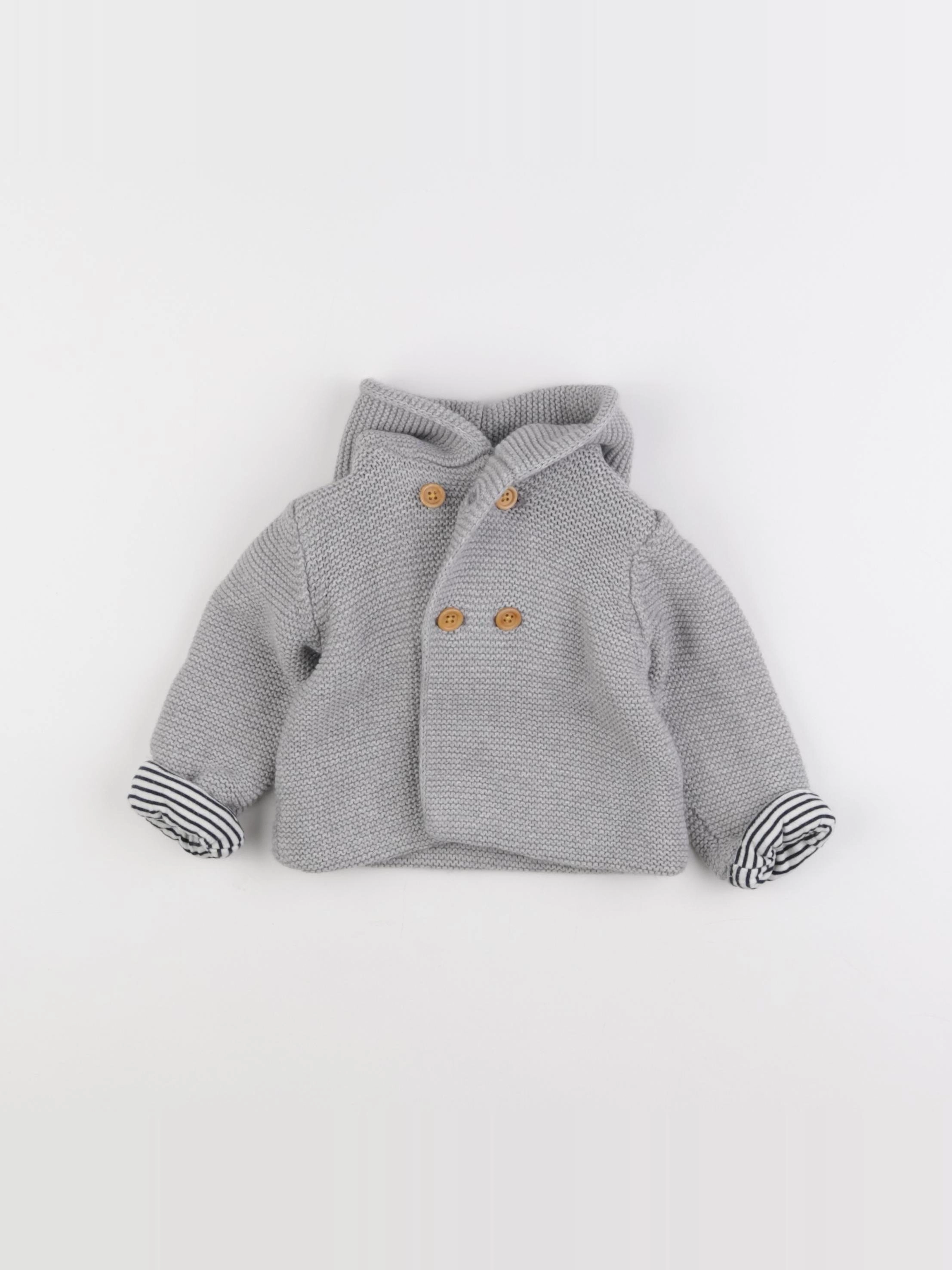 Cyrillus - veste doublé gris - 6 mois