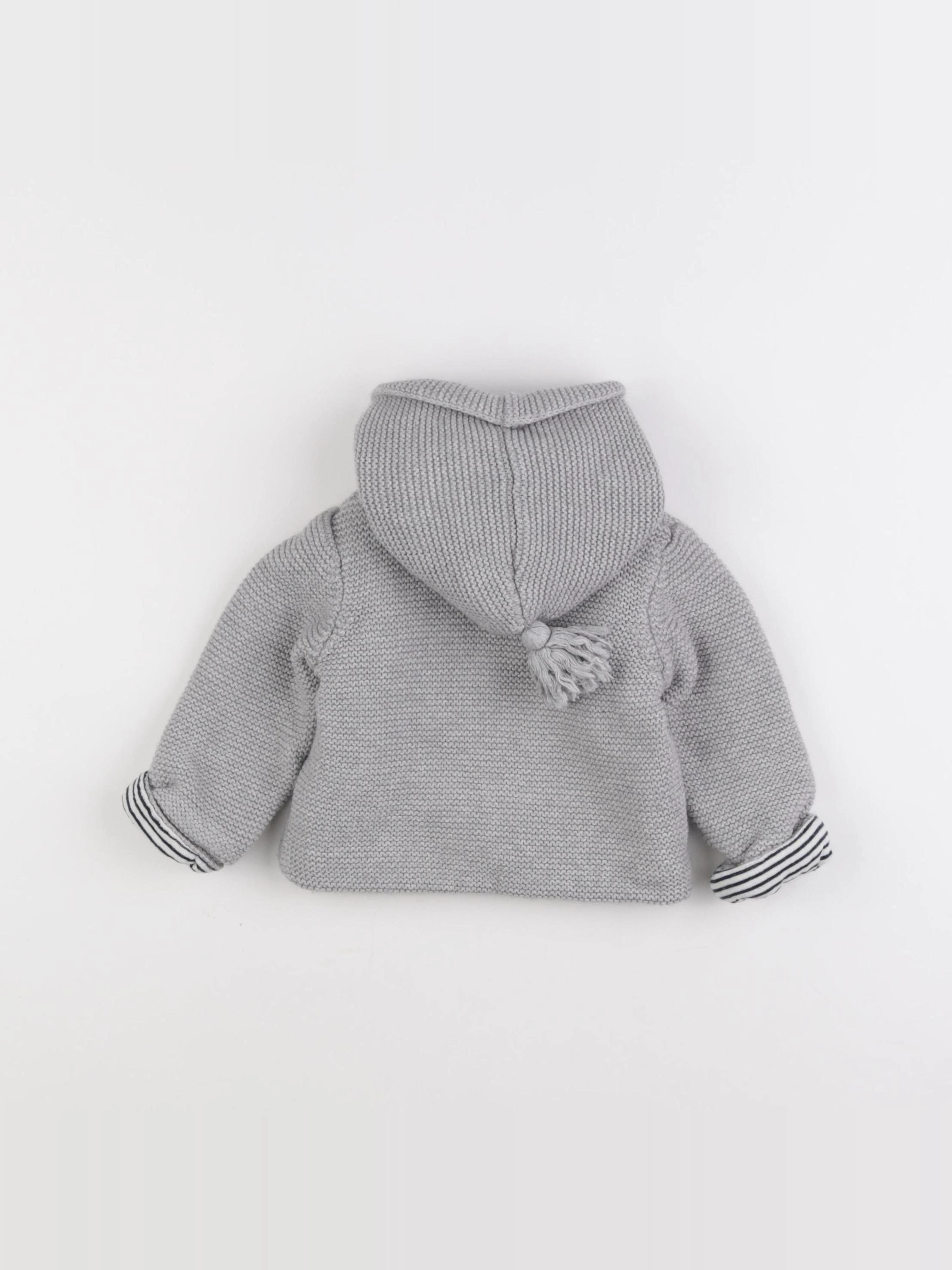 Cyrillus - veste doublé gris - 6 mois