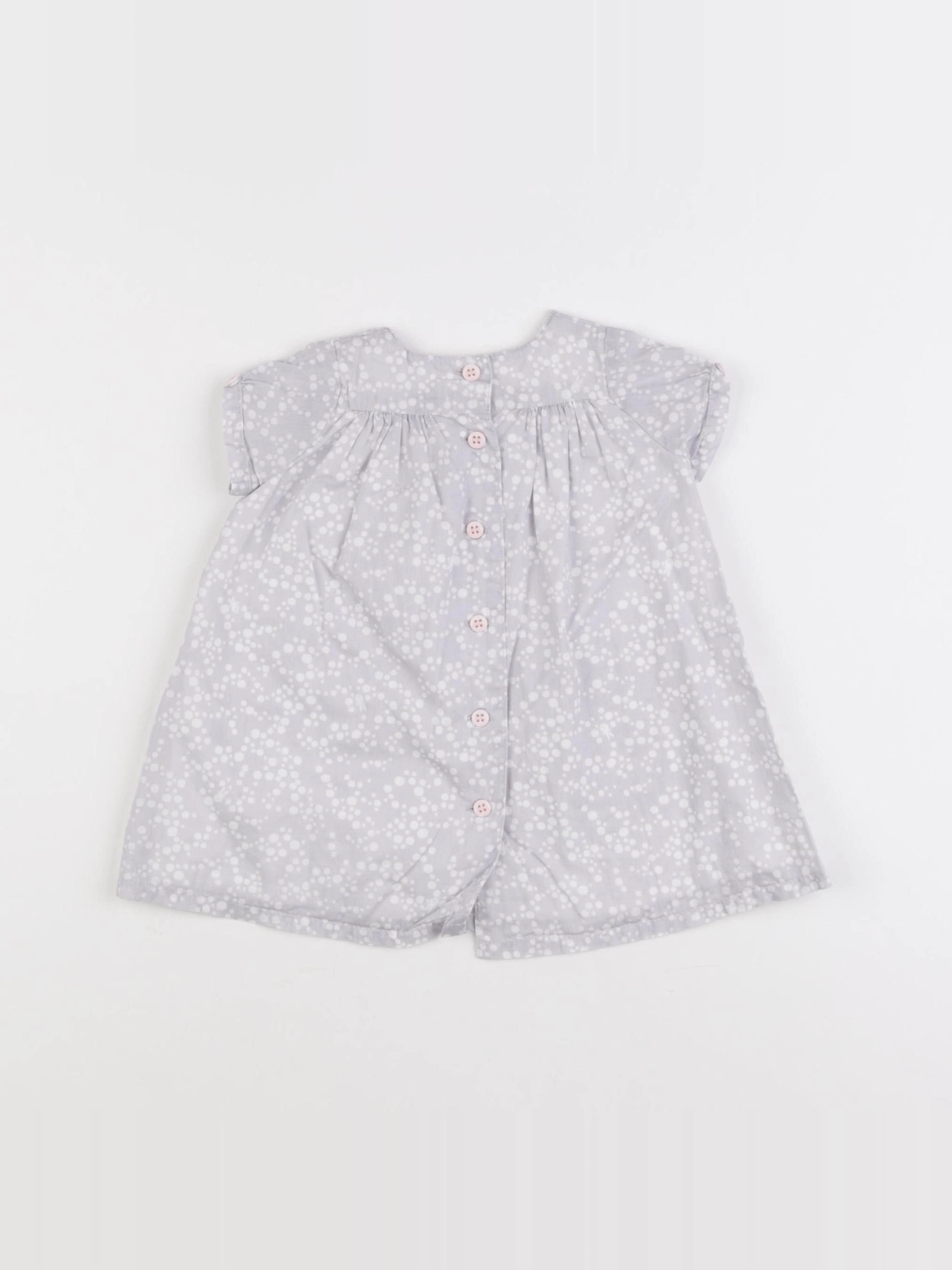 Petit Bateau - robe gris - 3 mois