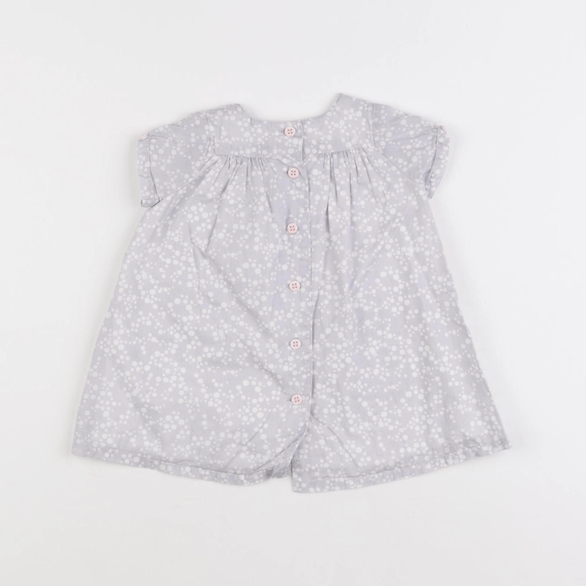 Petit Bateau - robe gris - 3 mois