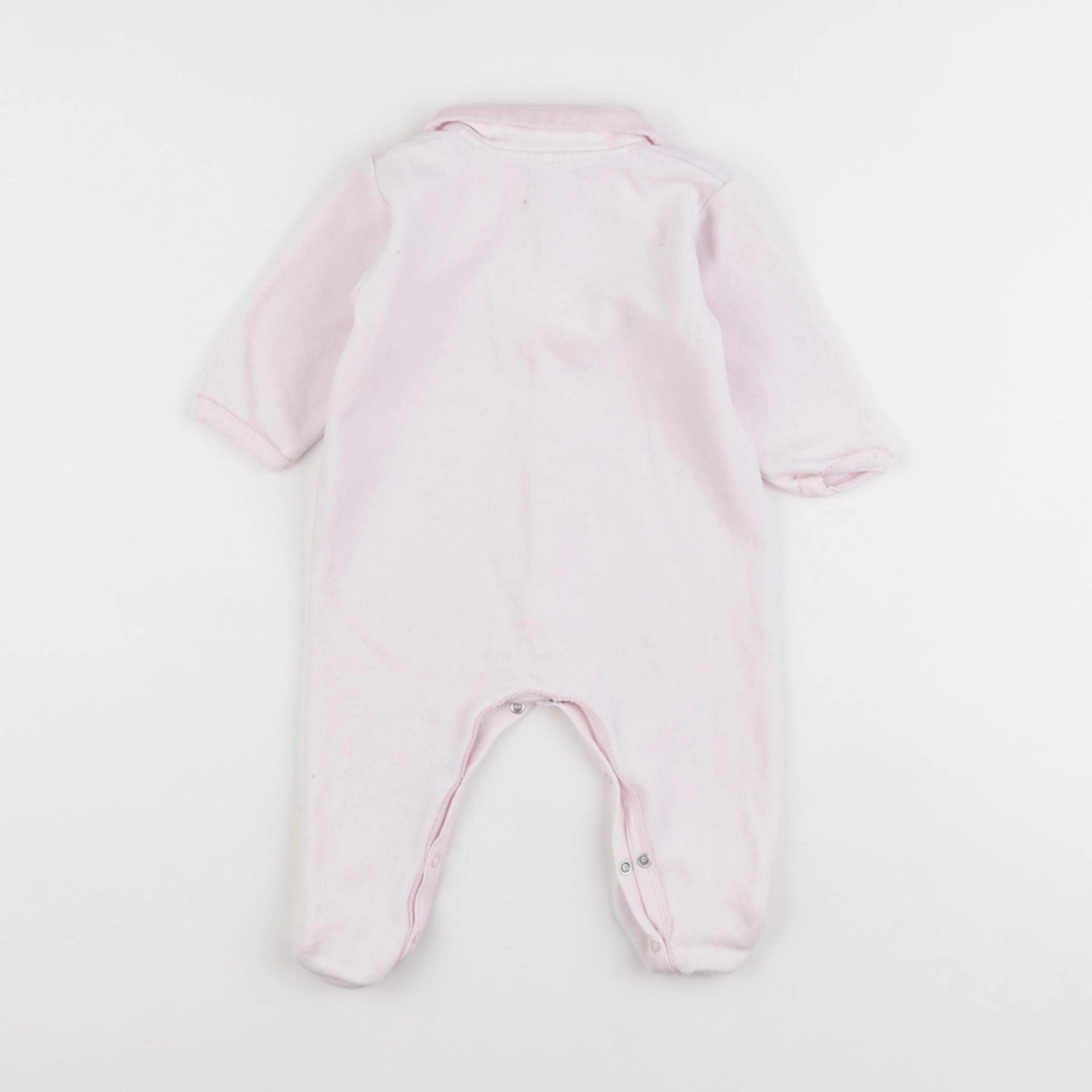 Petit Bateau - pyjama velours rose - 9 mois