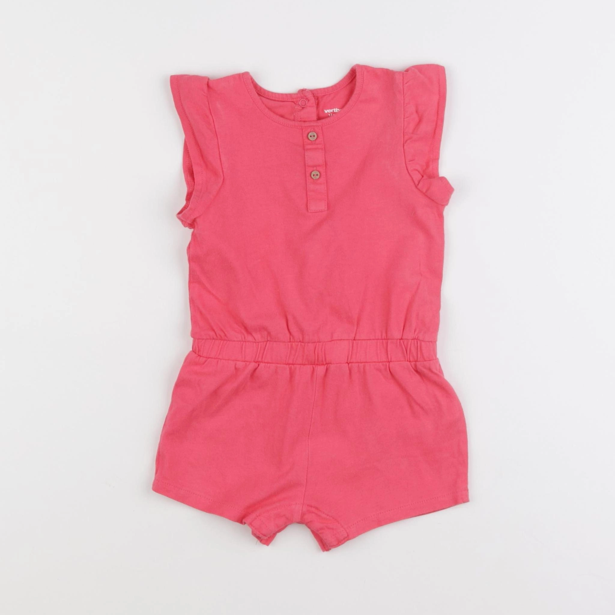 Vertbaudet - combinaison rose - 12 mois