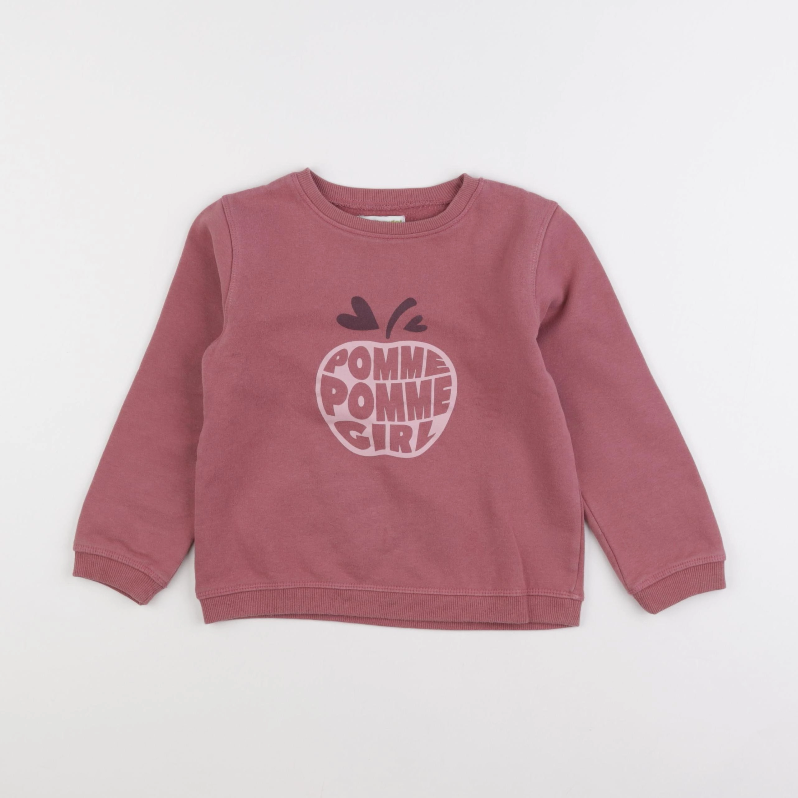 Vertbaudet - sweat rose - 6 ans