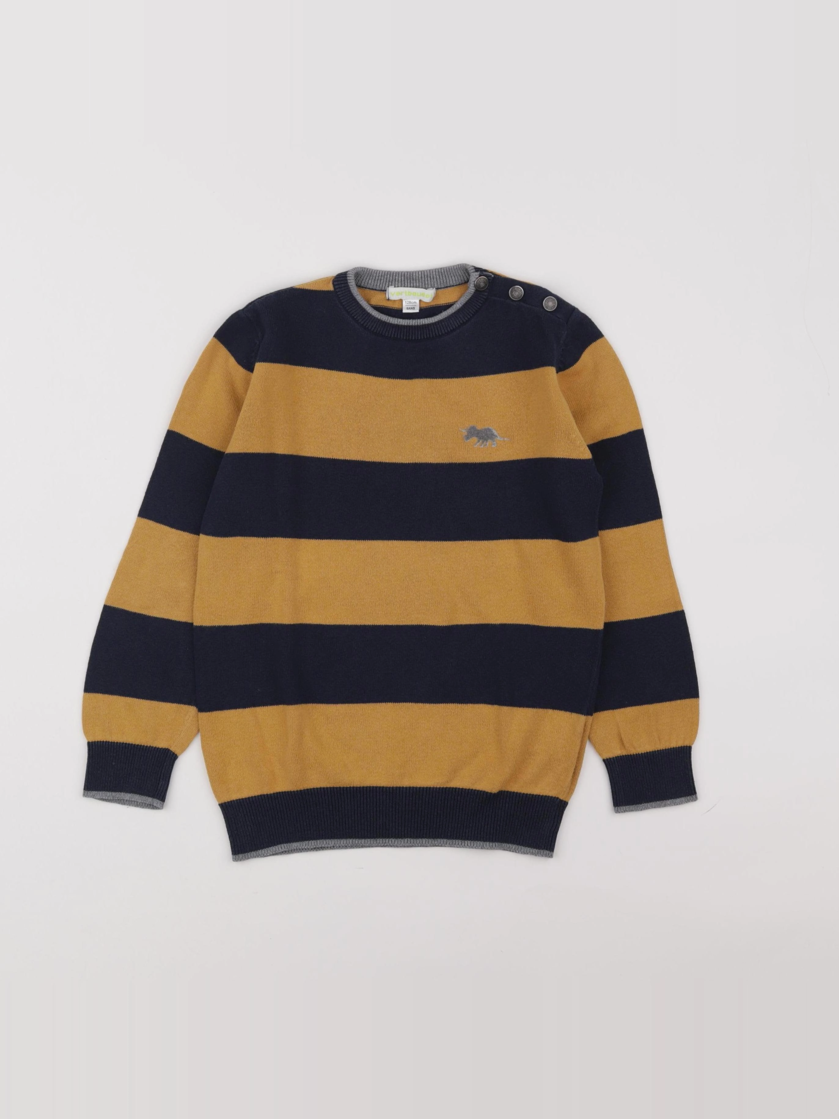 Vertbaudet - pull jaune - 8 ans