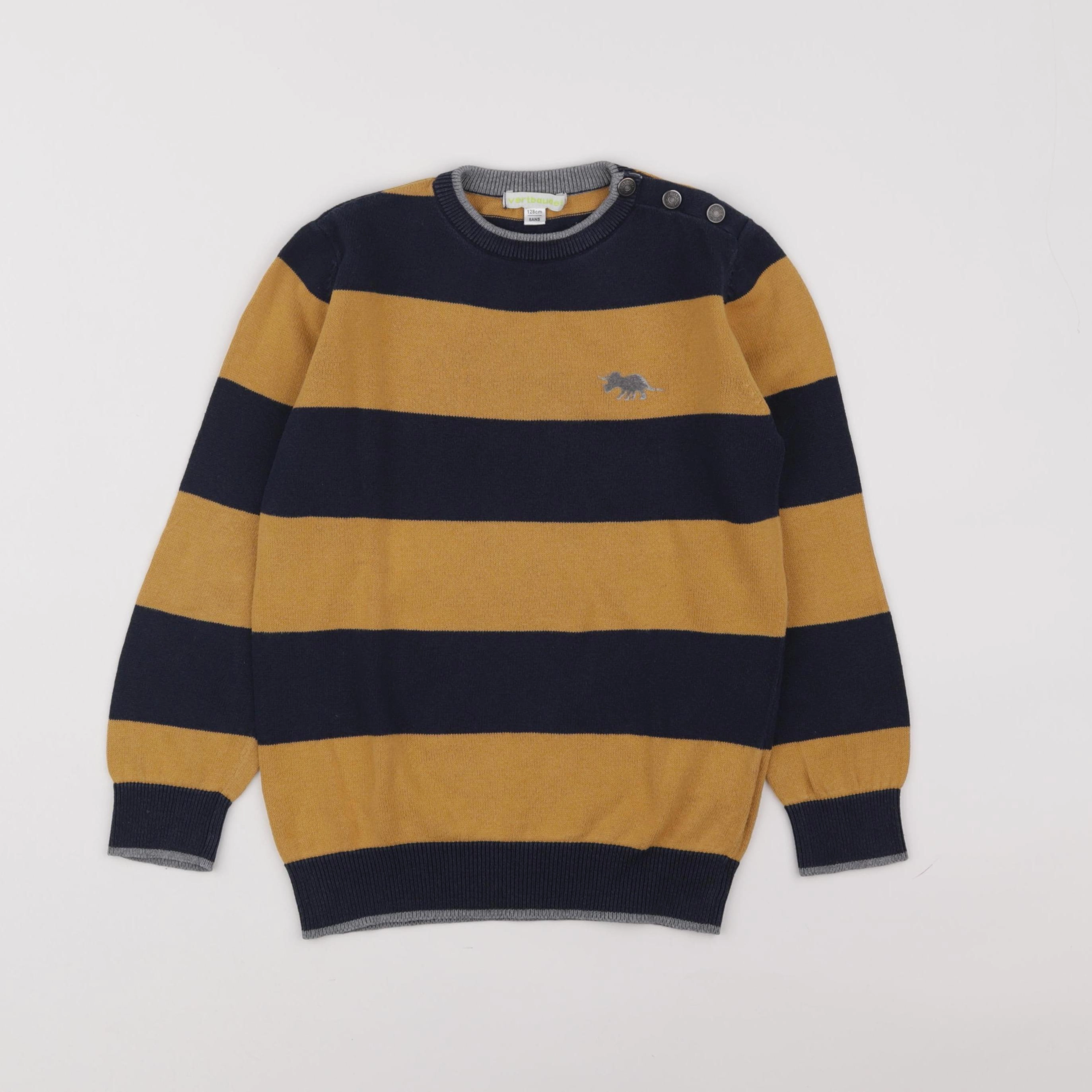 Vertbaudet - pull jaune - 8 ans