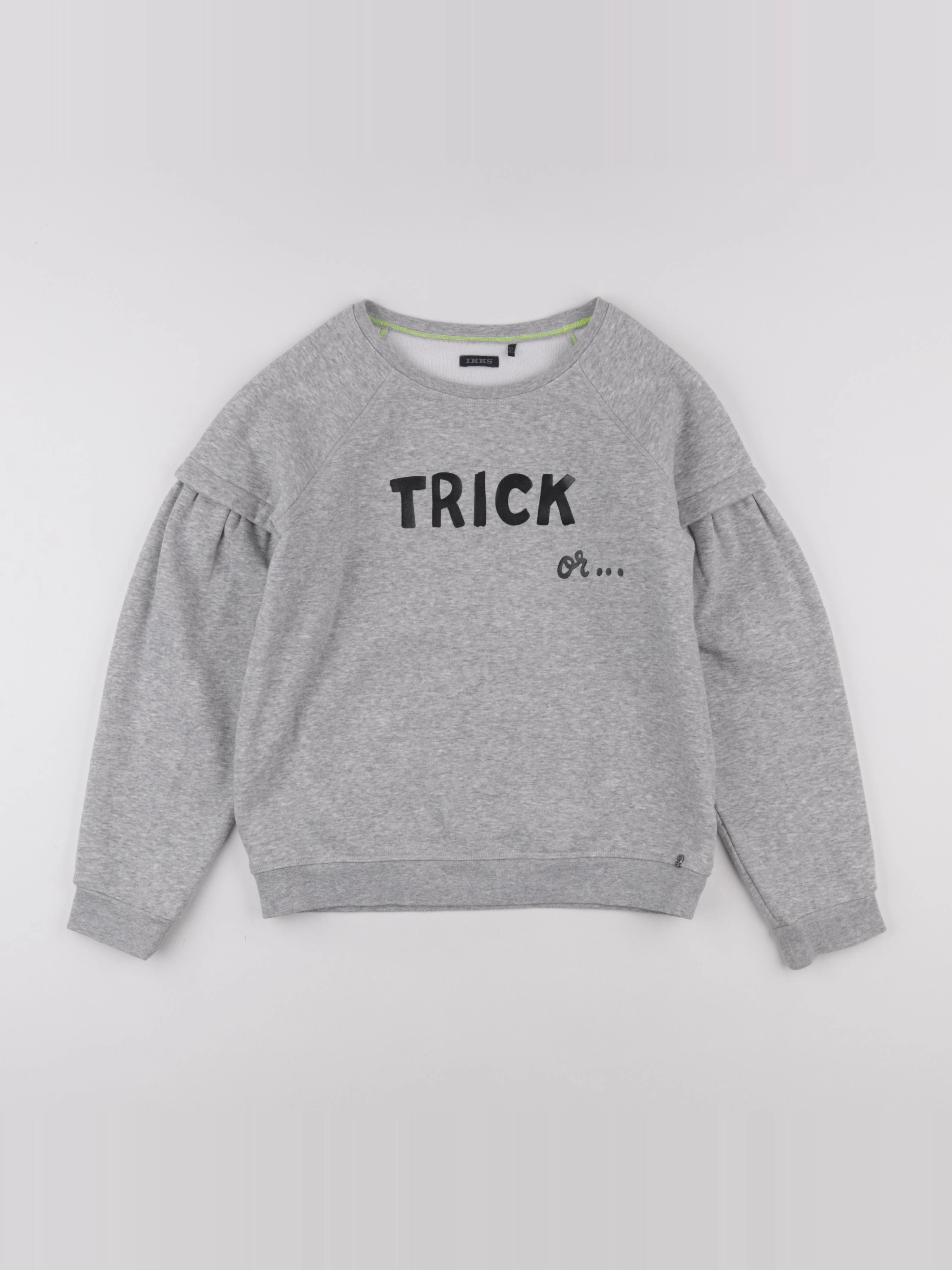 IKKS - sweat imprimé au dos gris - 12 ans