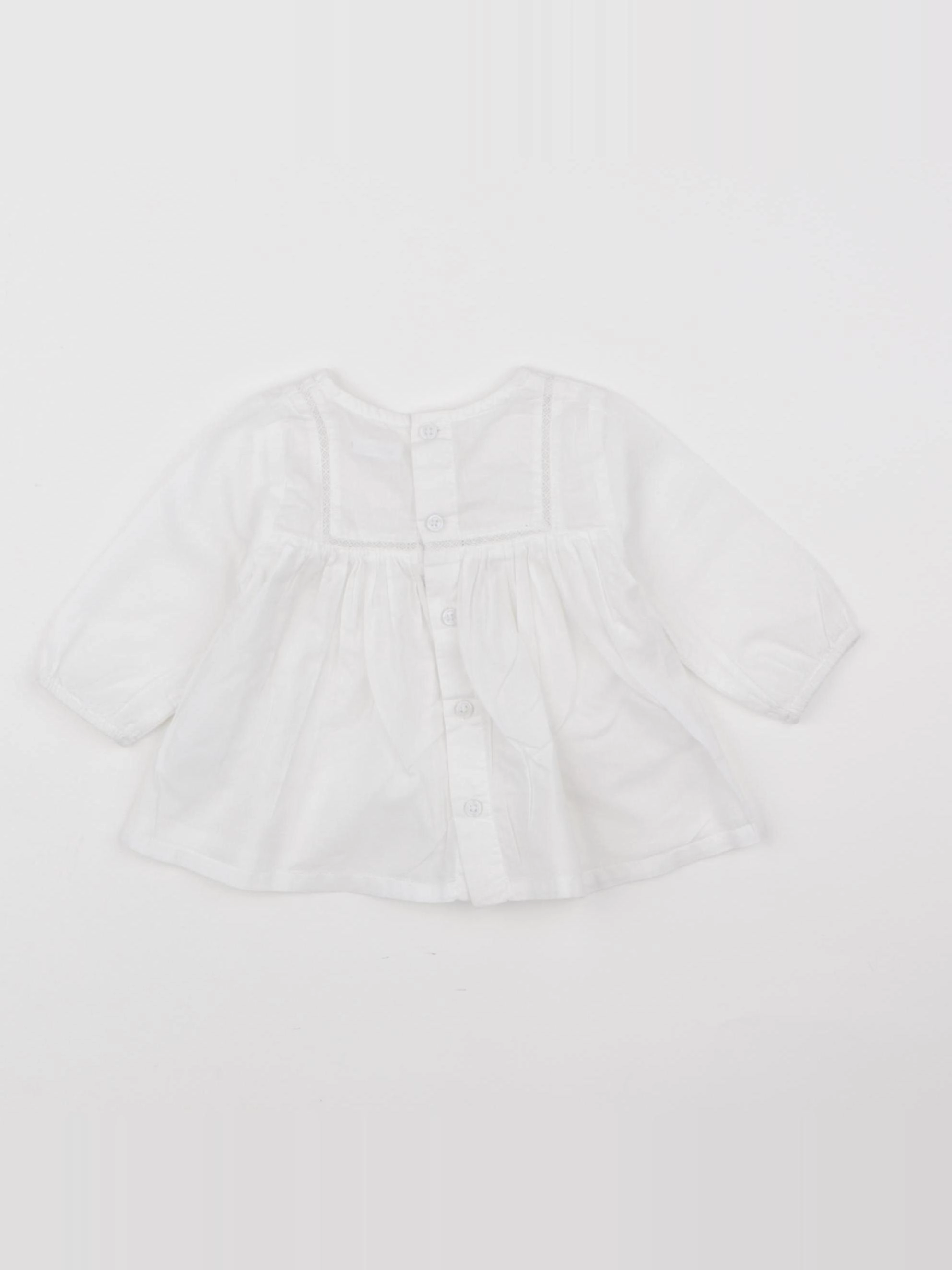 Boutchou - blouse blanc - 3 mois