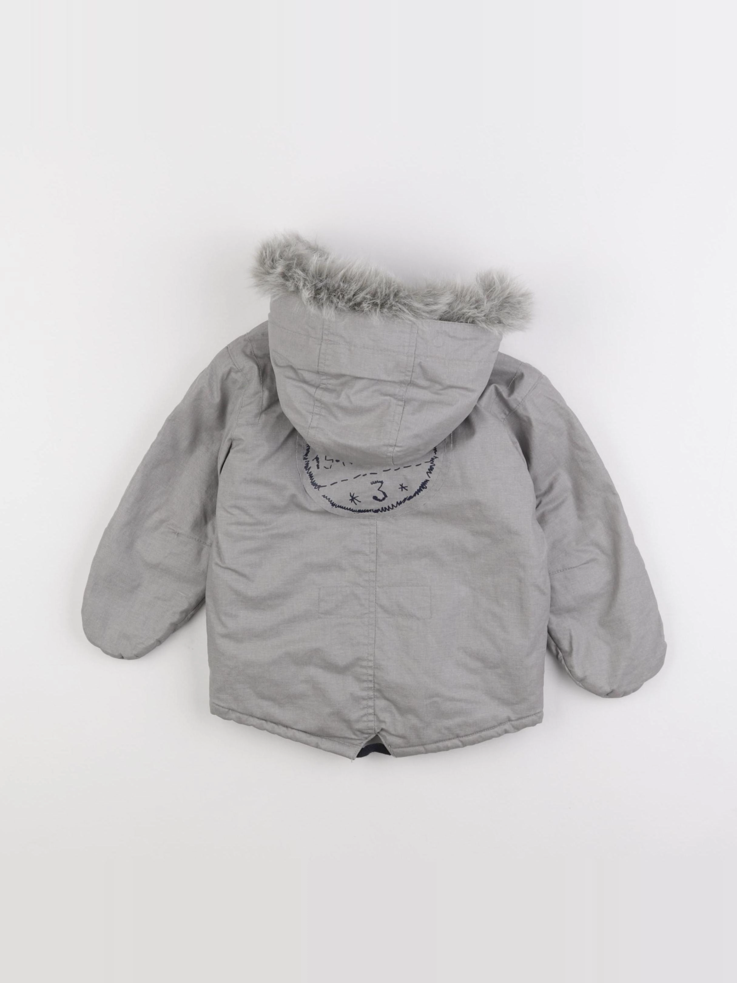 IKKS - parka gris, argent - 6 mois