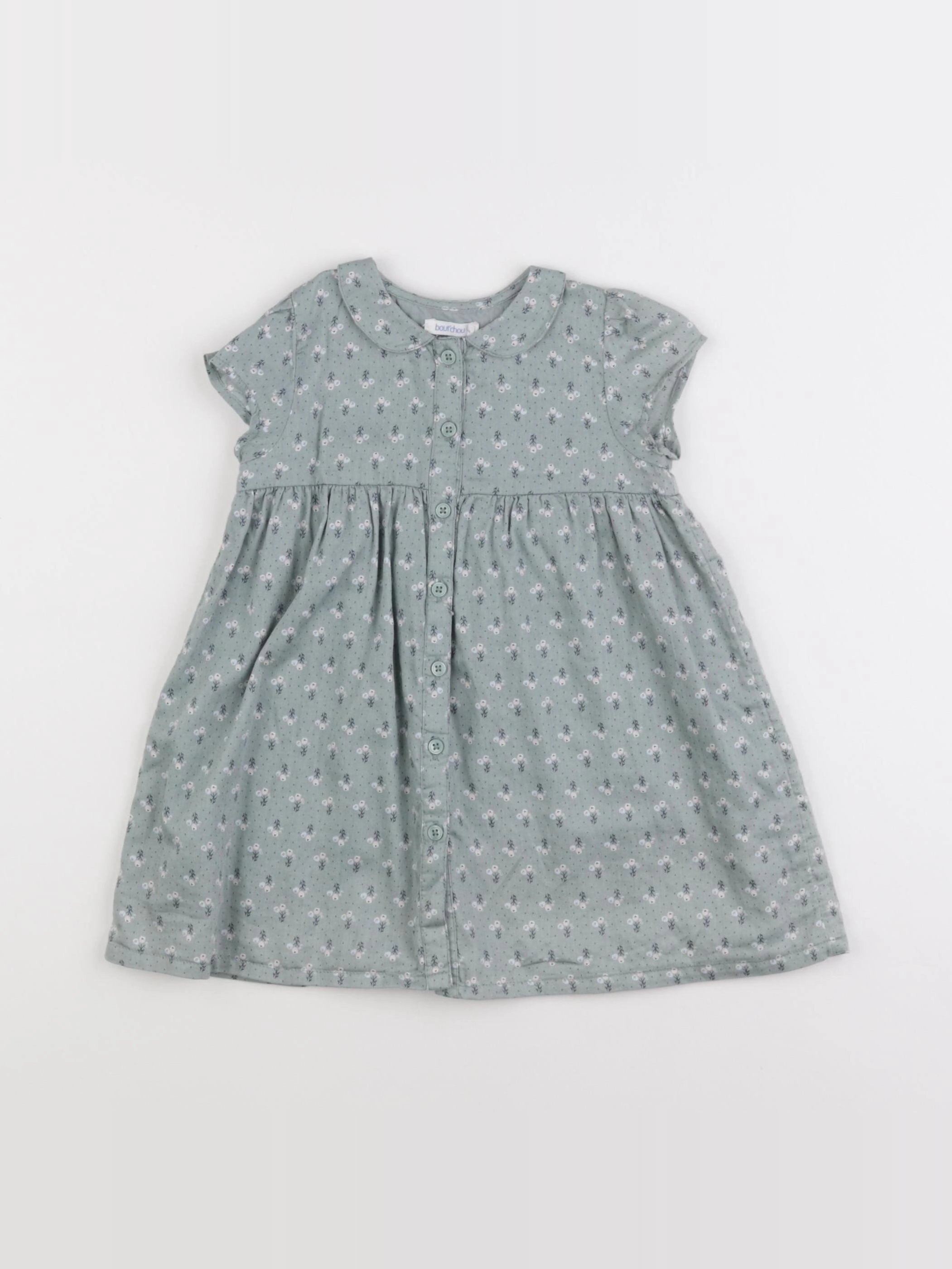 Boutchou - robe vert - 12 mois