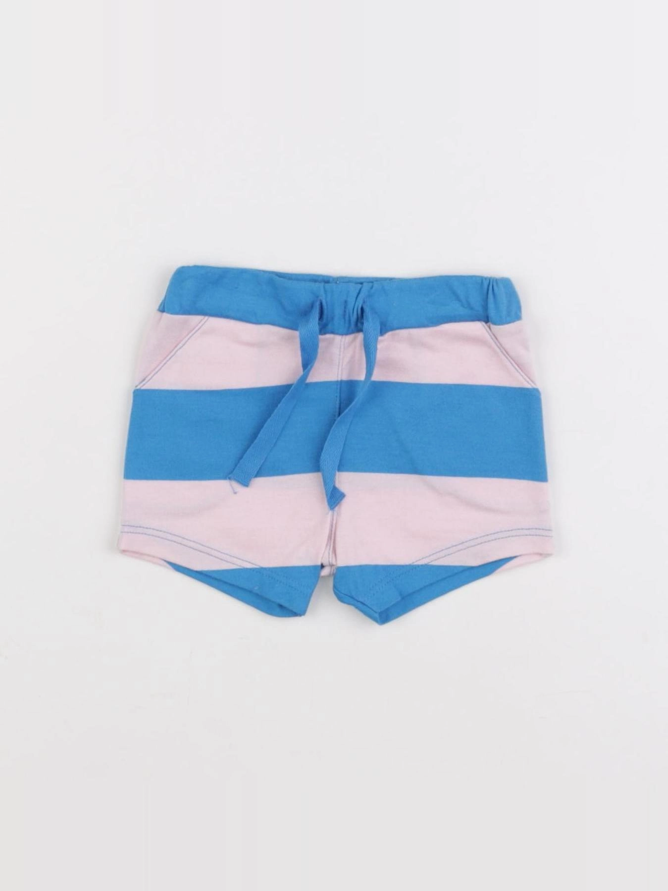 Petit Bateau - short bleu, rose - 3 mois