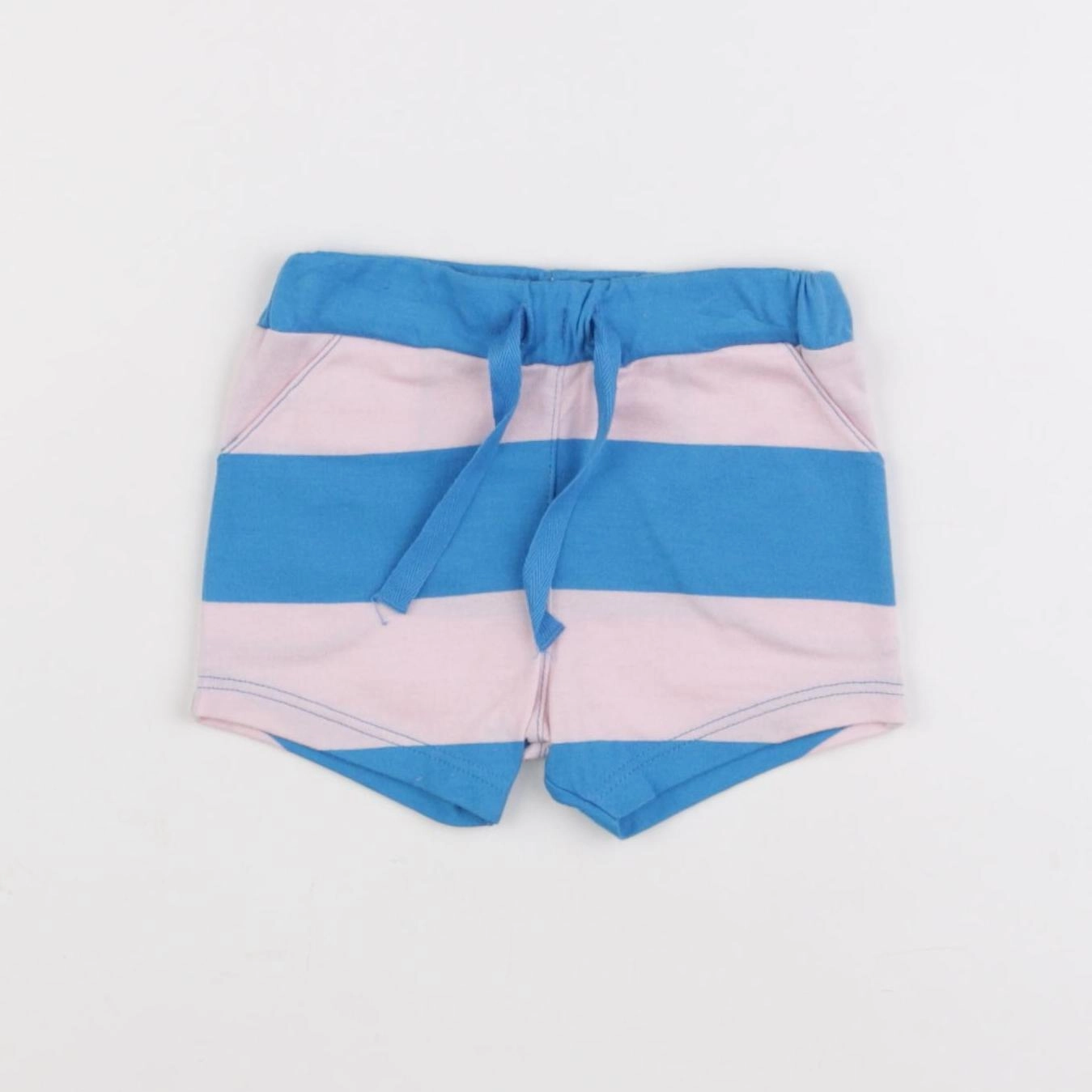 Petit Bateau - short bleu, rose - 3 mois