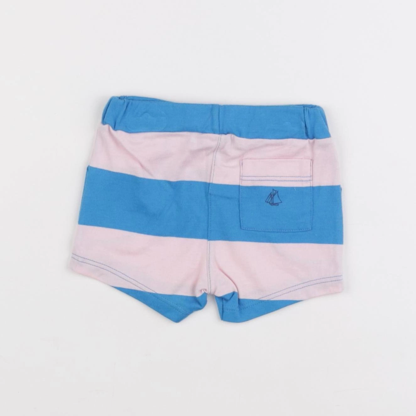 Petit Bateau - short bleu, rose - 3 mois