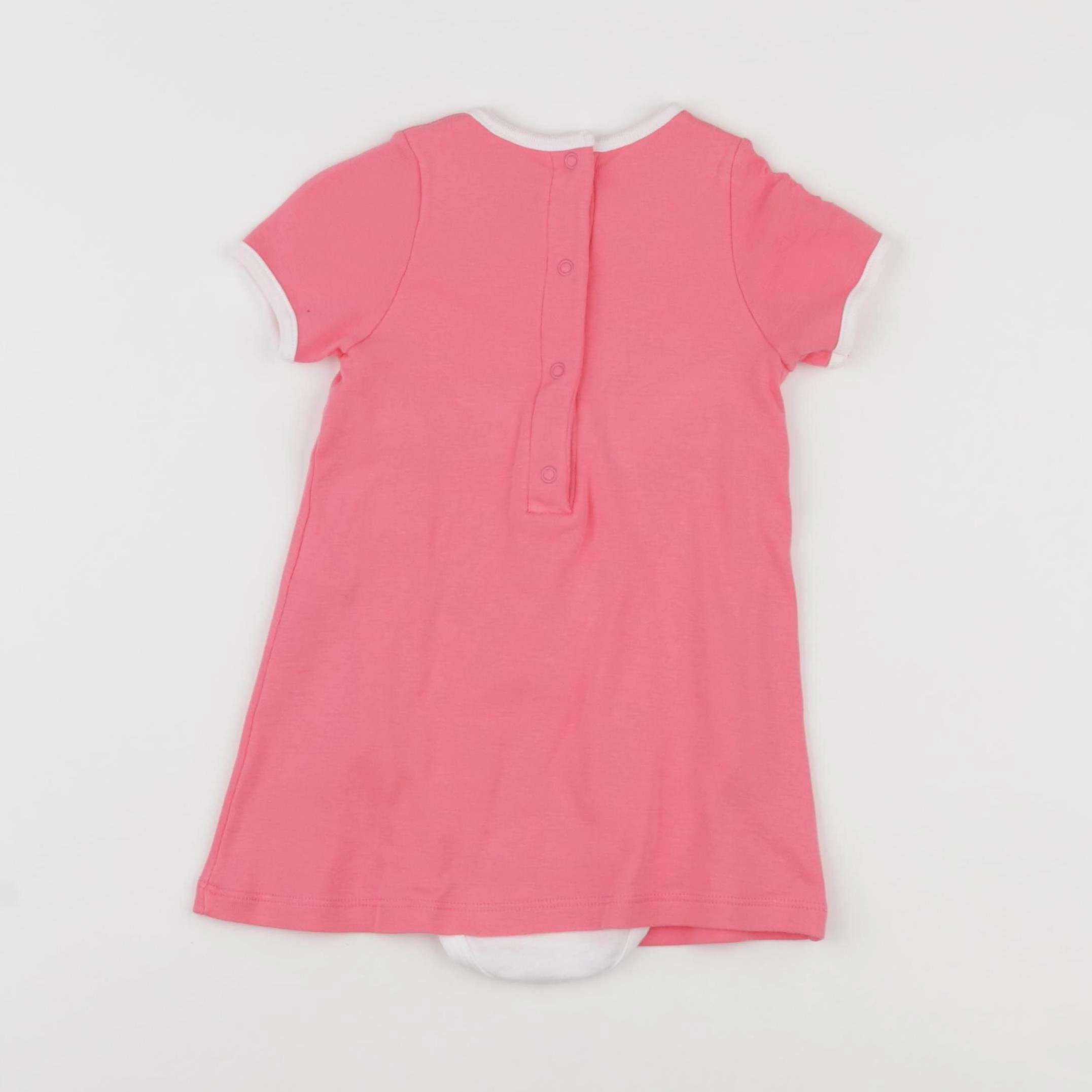Petit Bateau - body robe rose - 12 mois