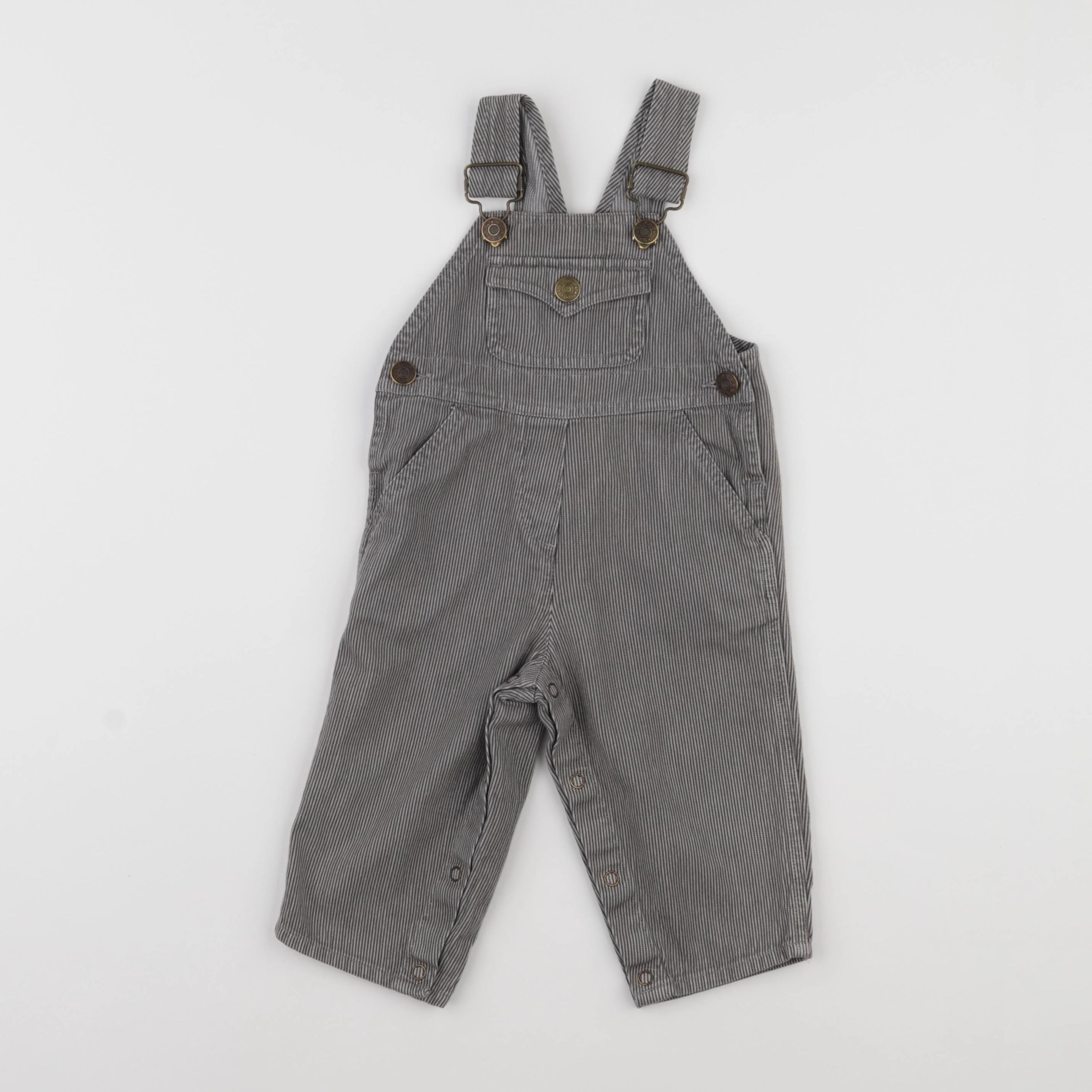 Bonton - salopette gris - 12 mois
