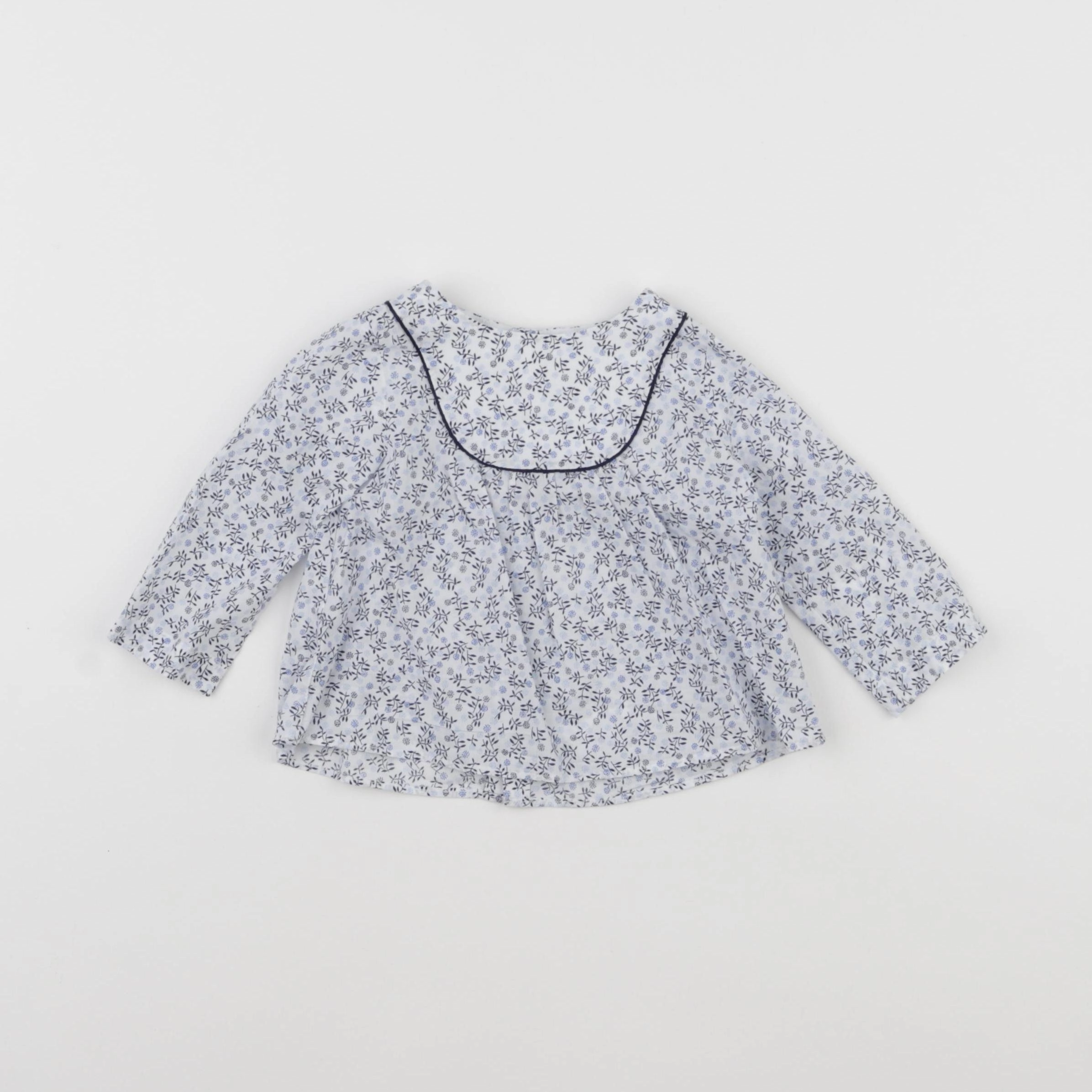 Jacadi - blouse bleu - 6 mois