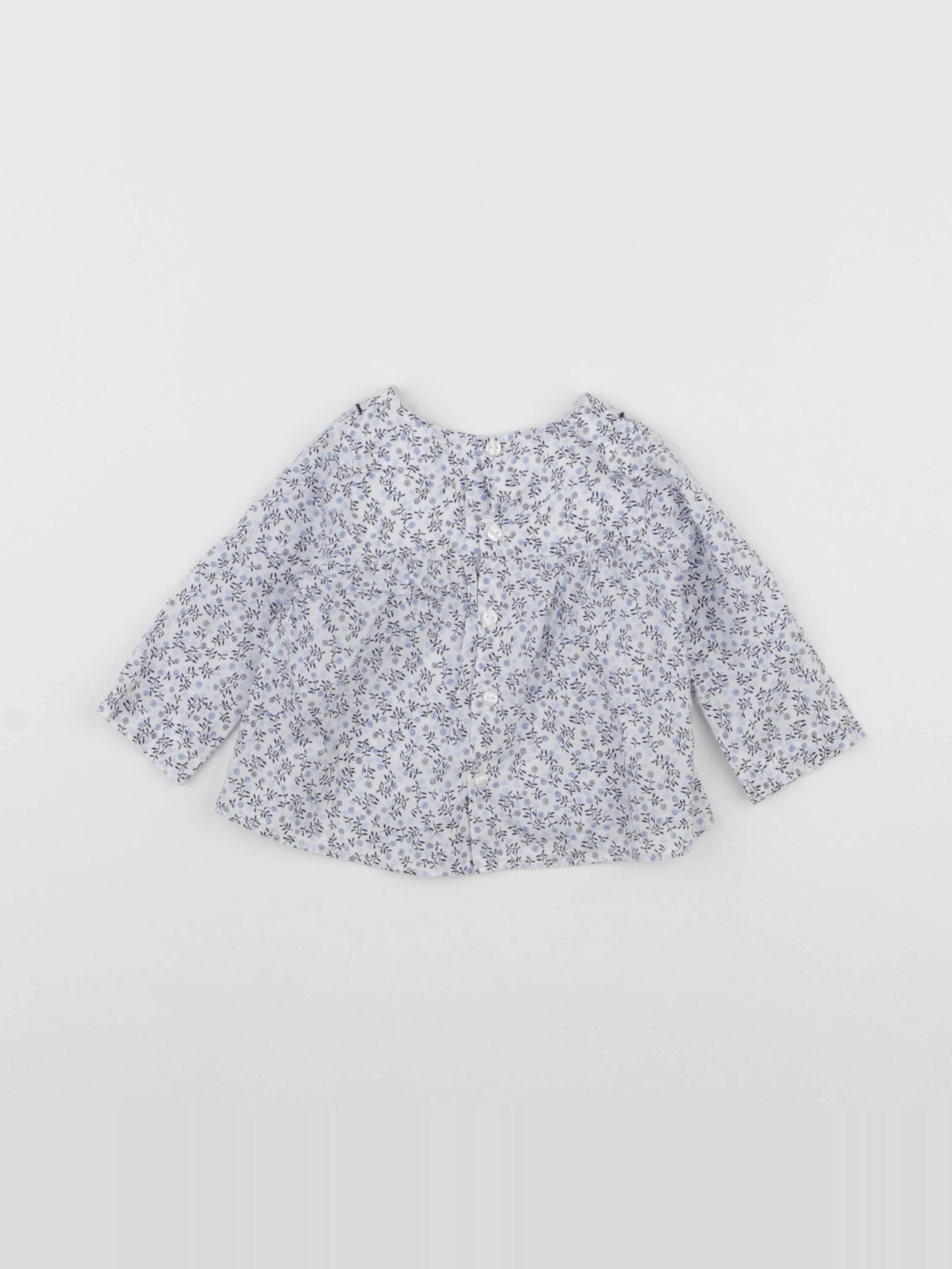 Jacadi - blouse bleu - 6 mois