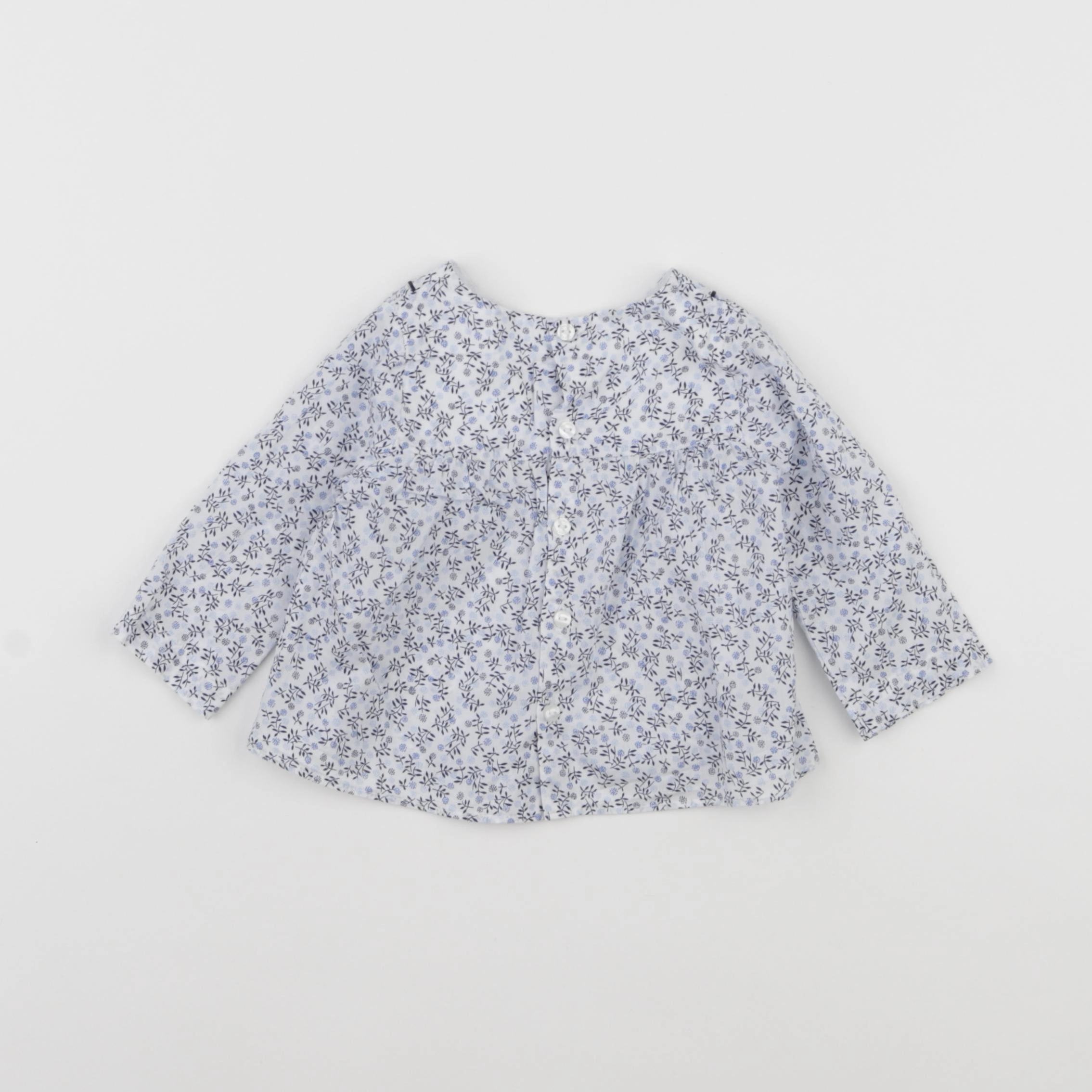 Jacadi - blouse bleu - 6 mois