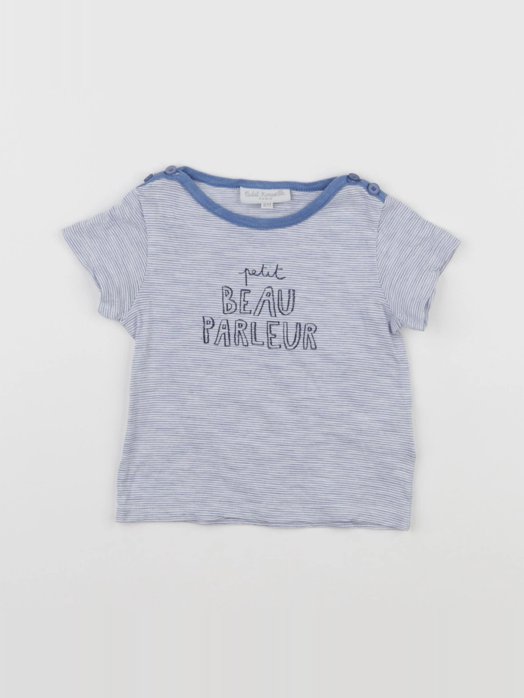 Cadet Rousselle - tee-shirt bleu - 6 mois