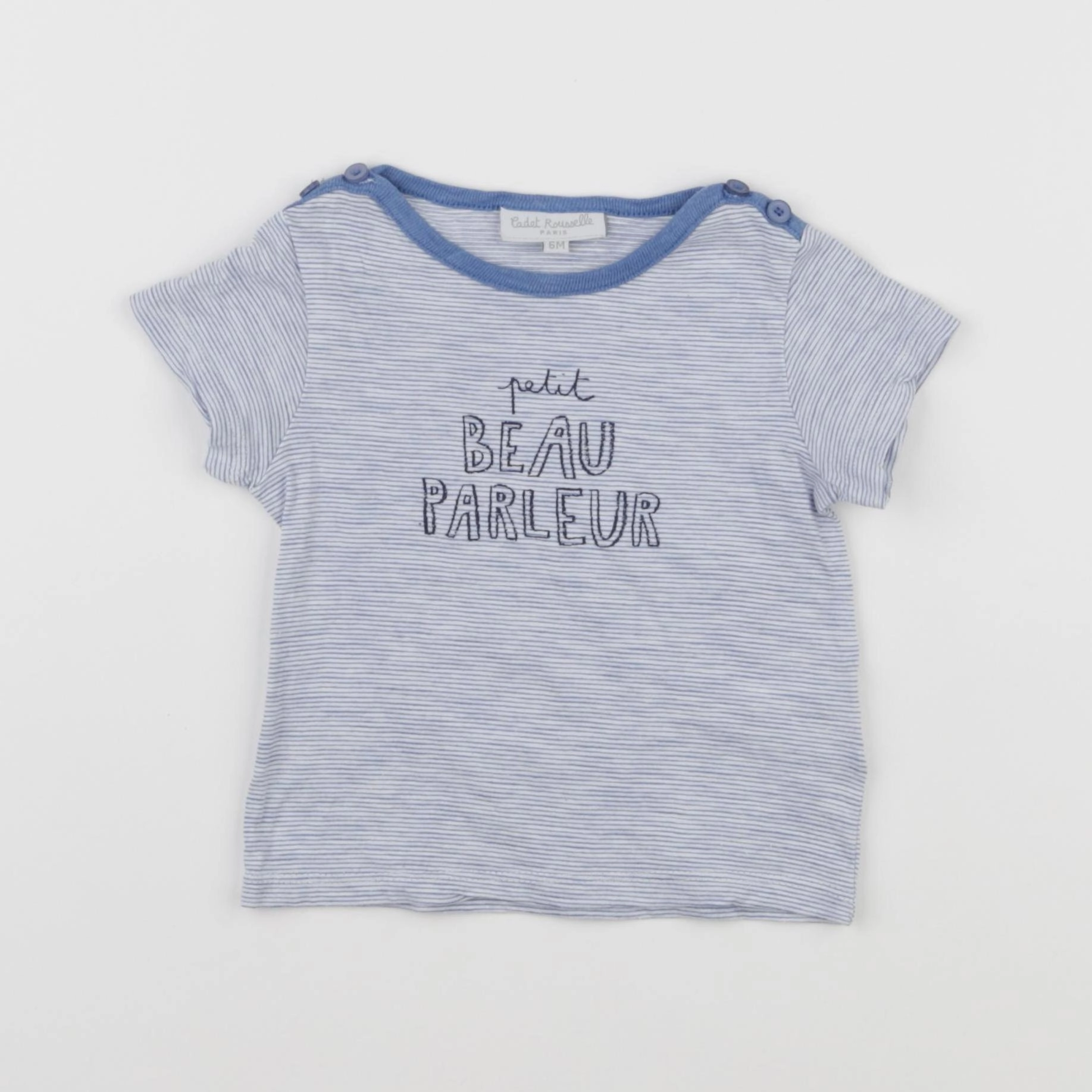 Cadet Rousselle - tee-shirt bleu - 6 mois