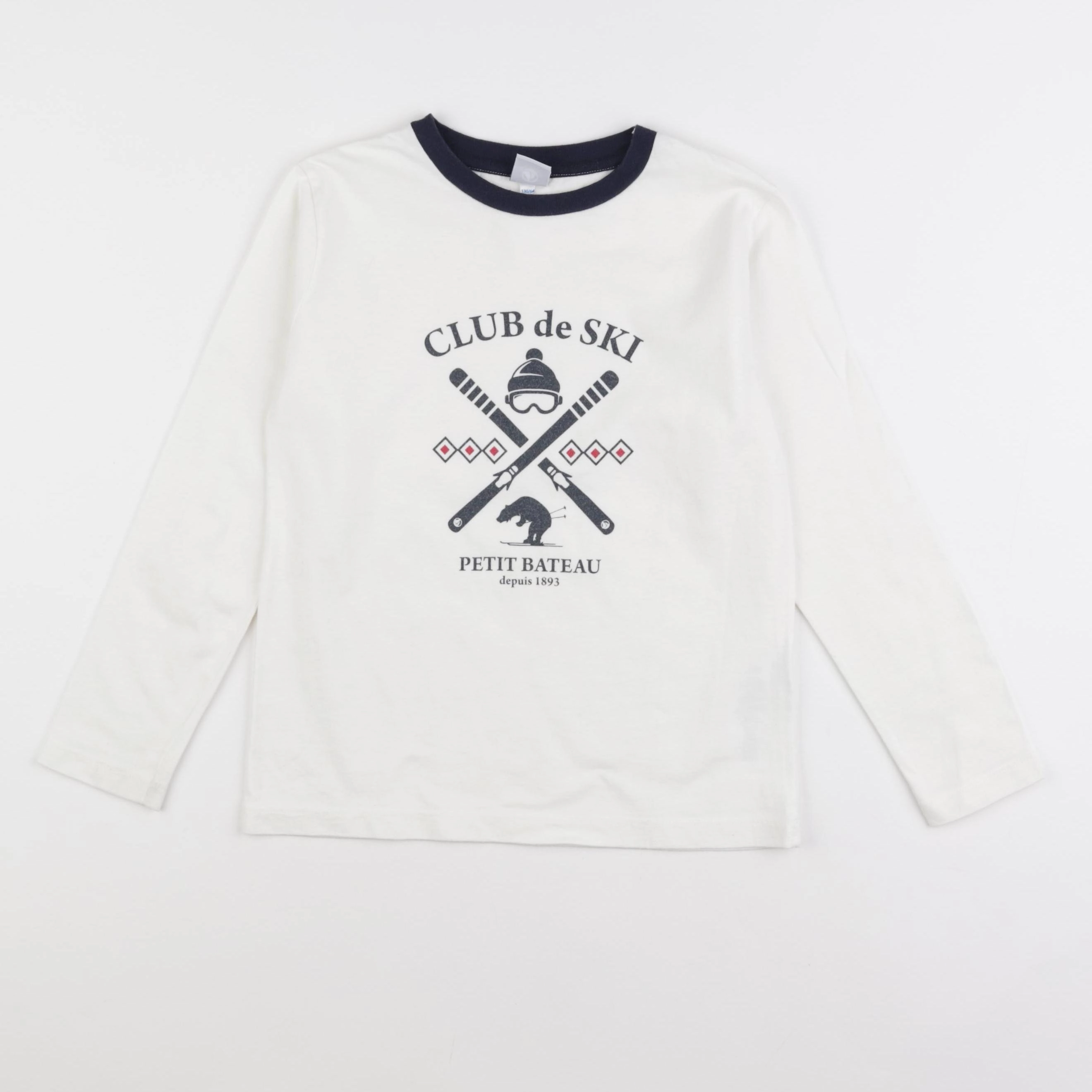 Petit Bateau - tee-shirt blanc - 8 ans