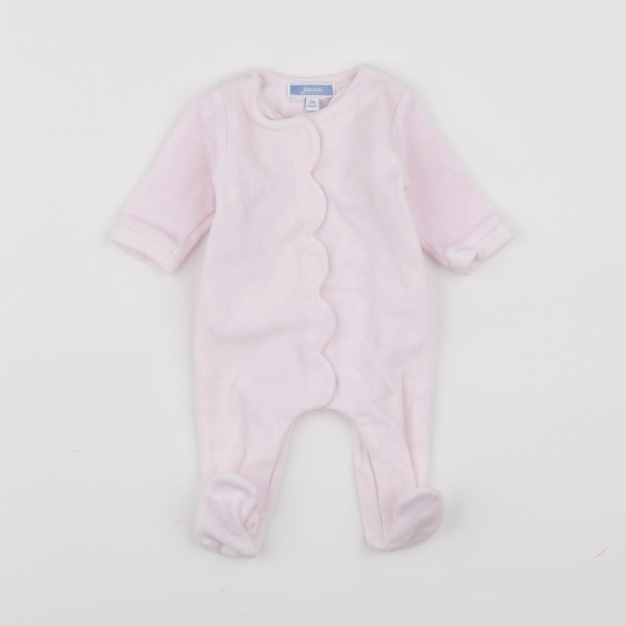 Jacadi - pyjama velours rose - 0 mois
