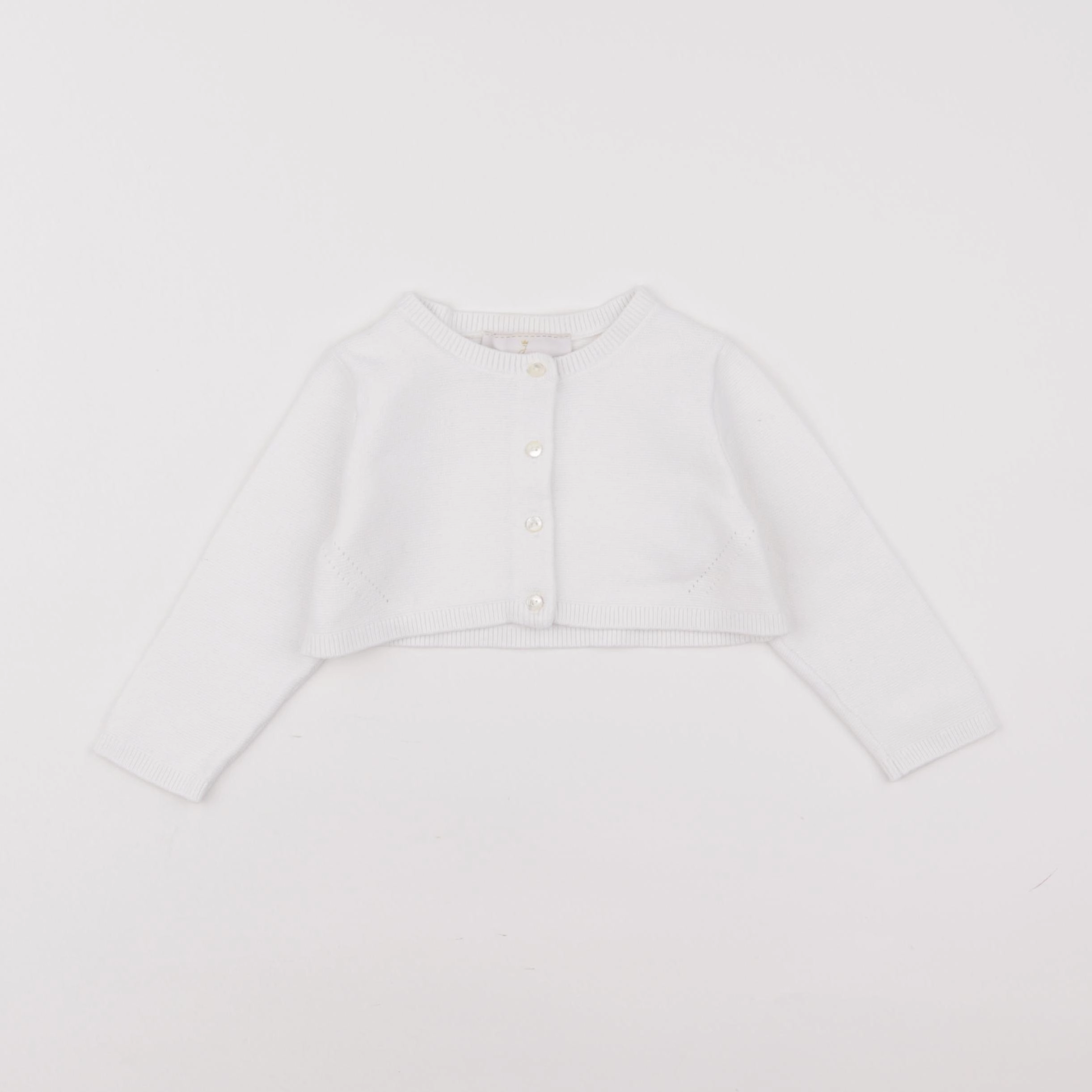 Jacadi - gilet court blanc - 18 mois