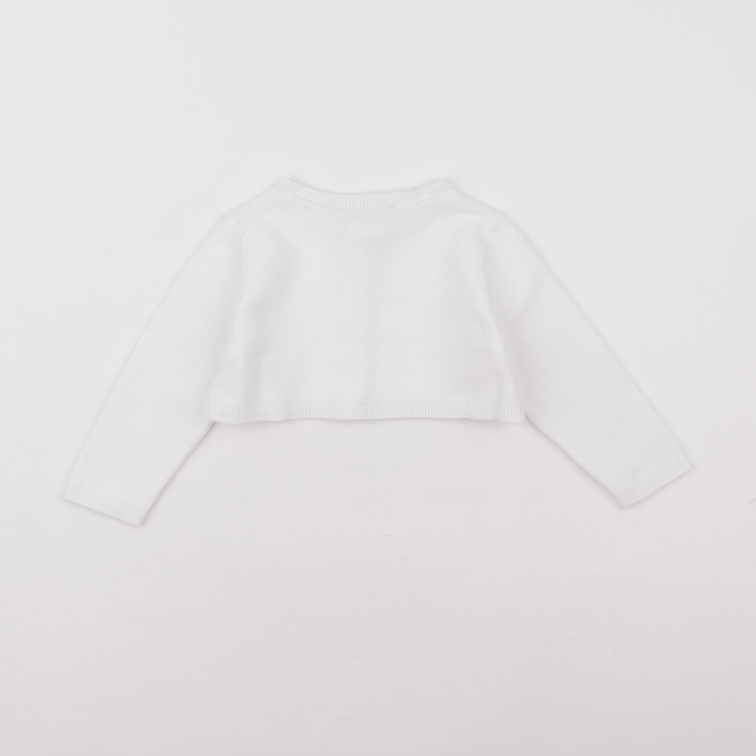 Jacadi - gilet court blanc - 18 mois