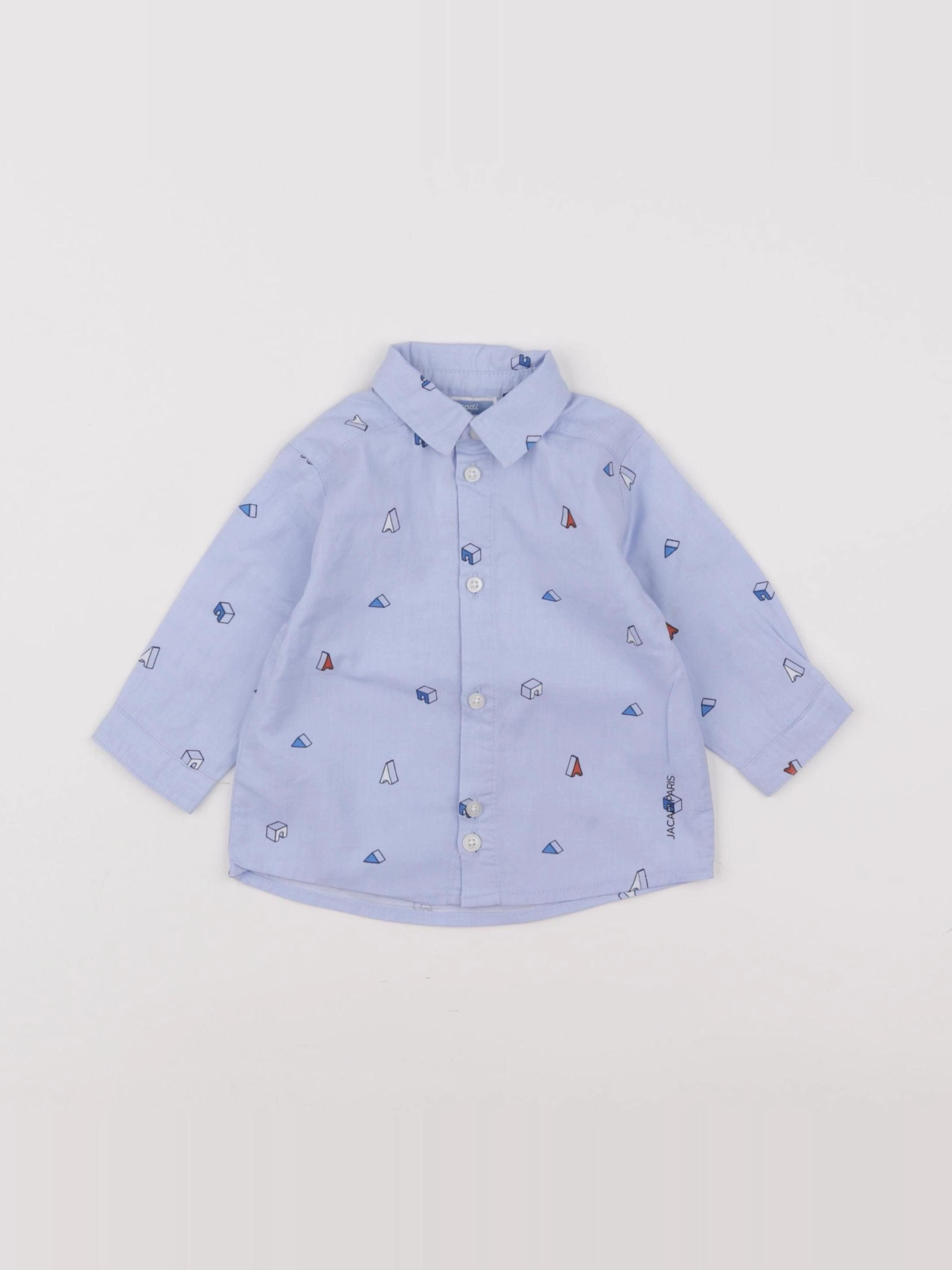Jacadi - chemise bleu - 6 mois