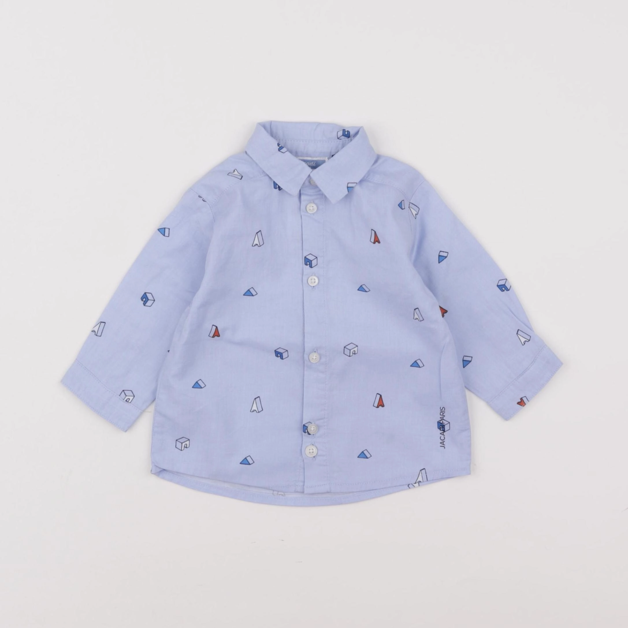 Jacadi - chemise bleu - 6 mois