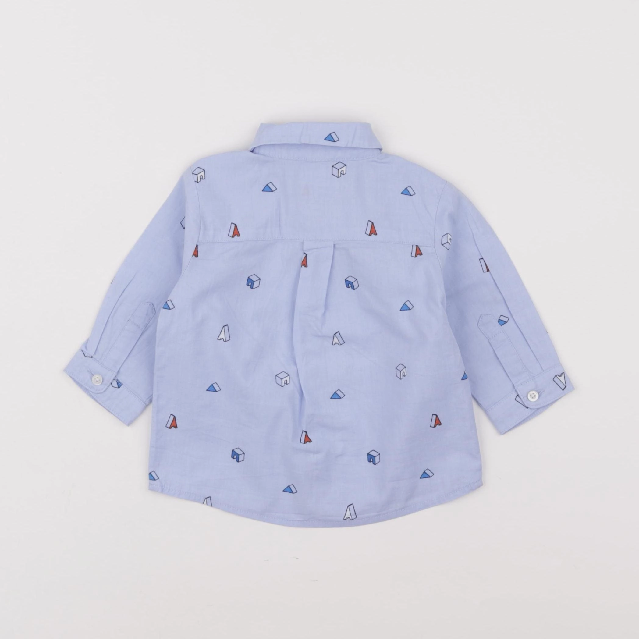 Jacadi - chemise bleu - 6 mois