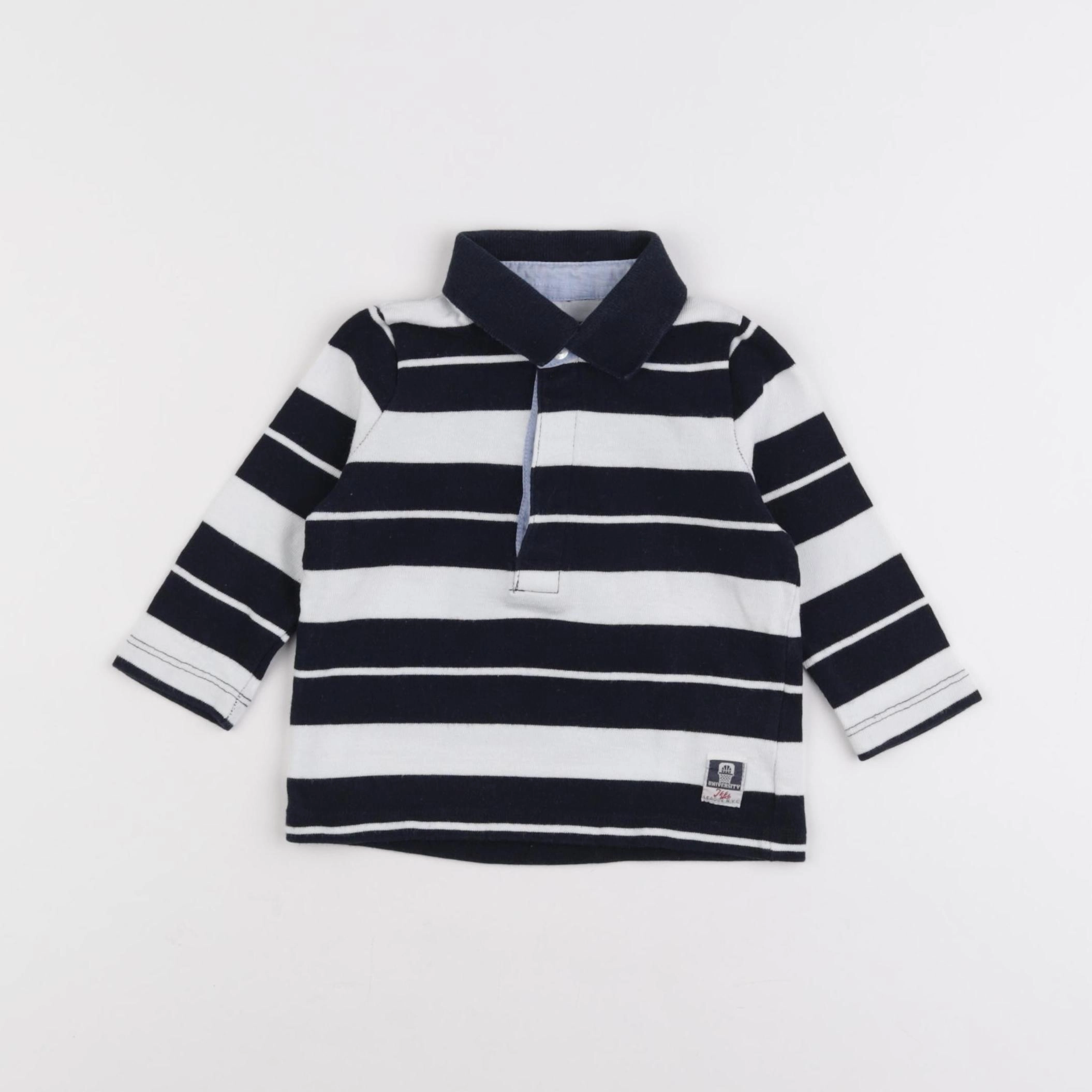 IKKS - polo imprimé au dos bleu - 12 mois