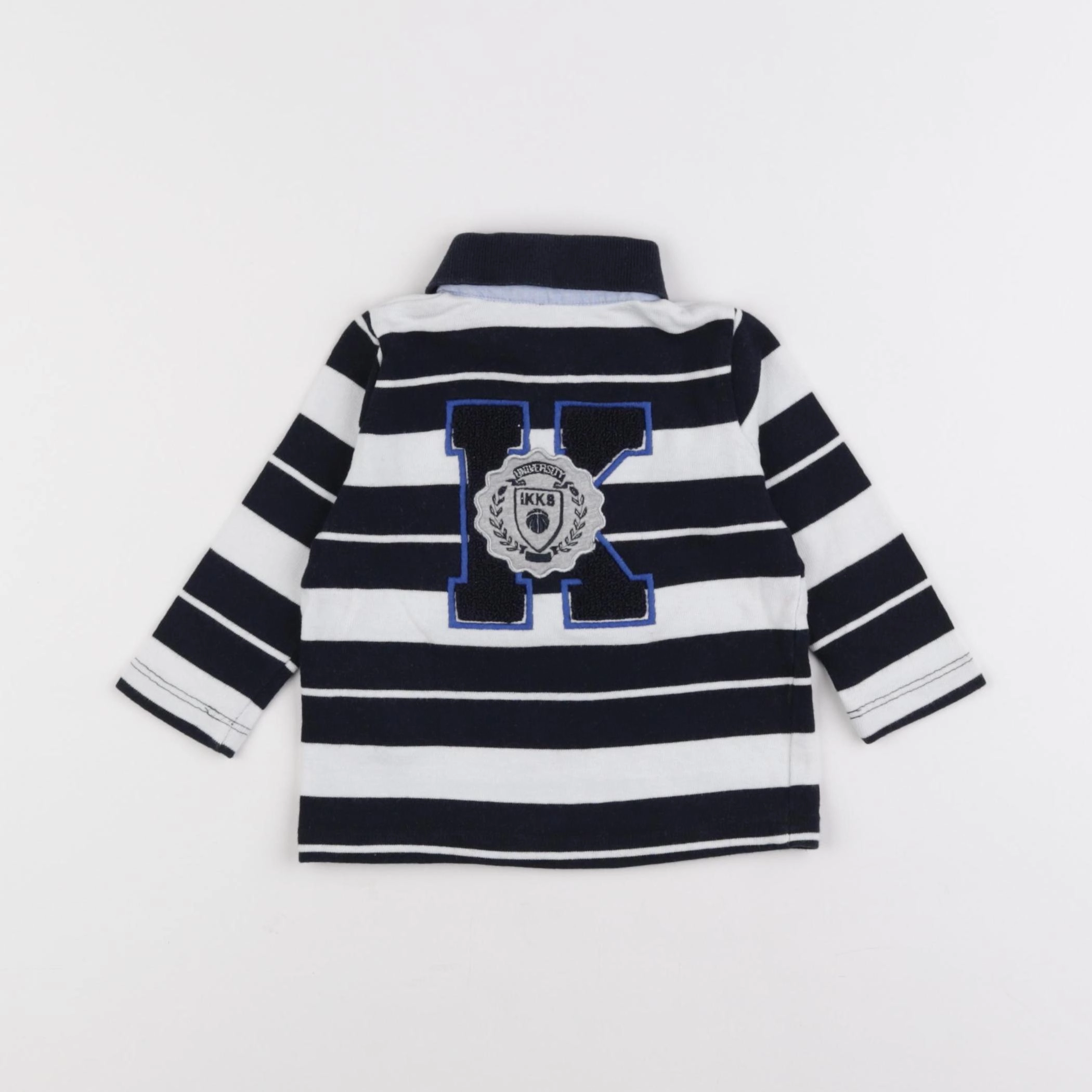 IKKS - polo imprimé au dos bleu - 12 mois