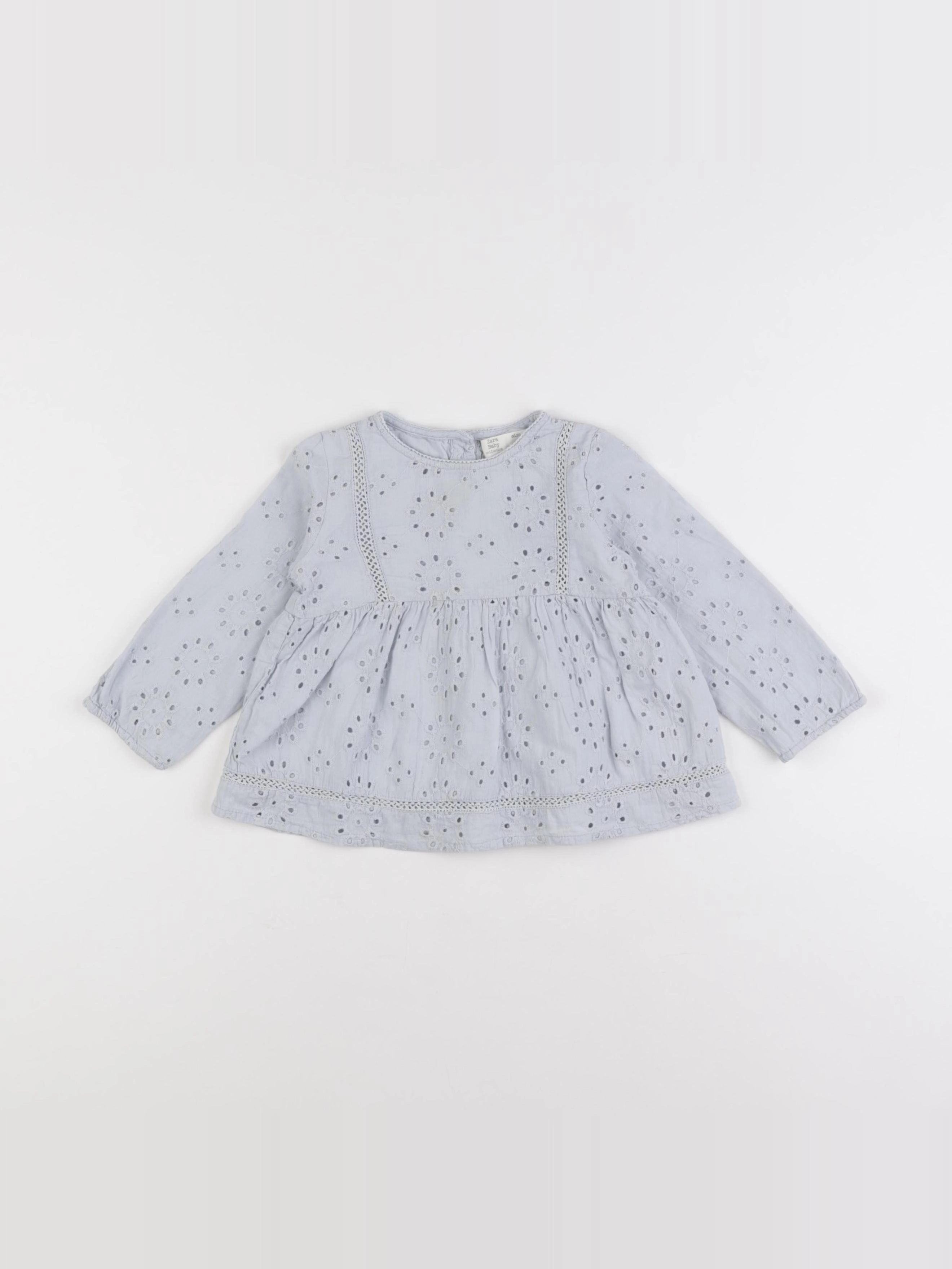 Zara - blouse bleu - 12/18 mois