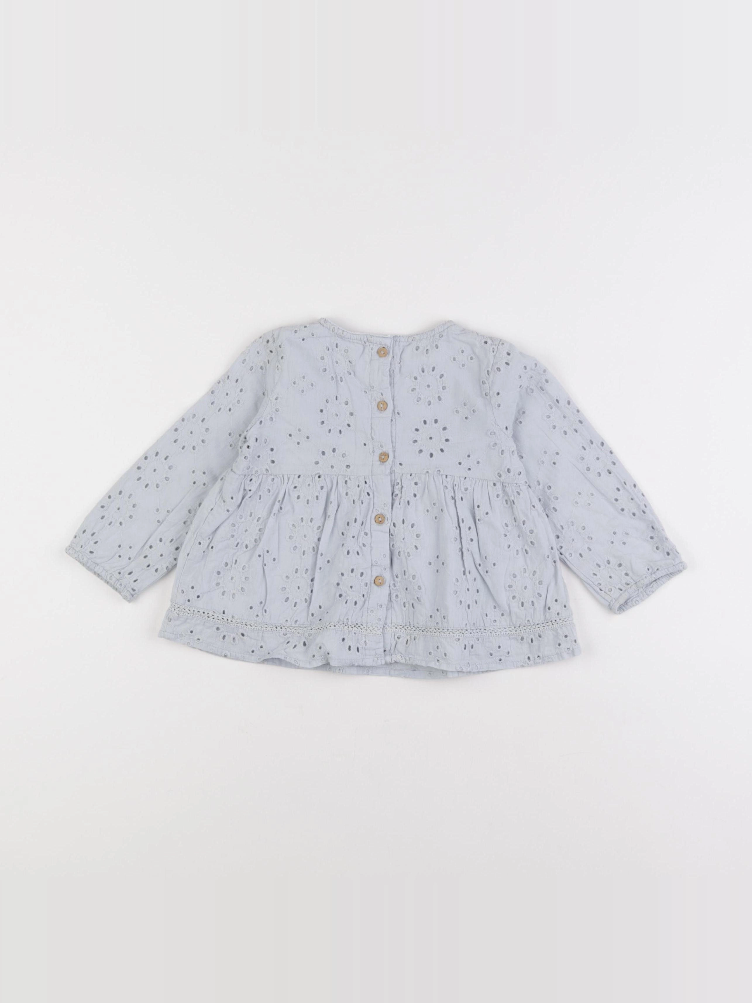 Zara - blouse bleu - 12/18 mois