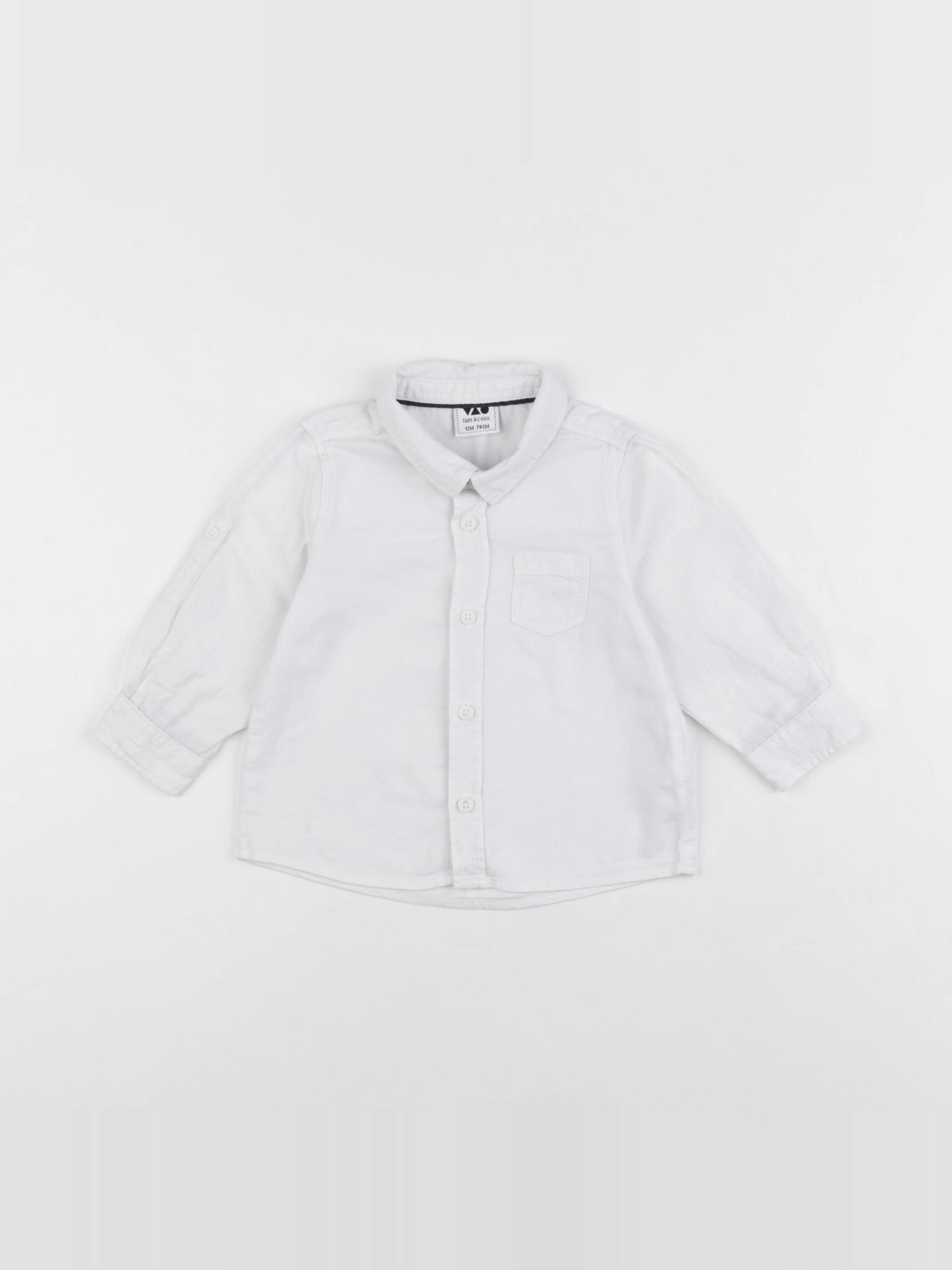 Tape à l'oeil - chemise blanc - 12 mois